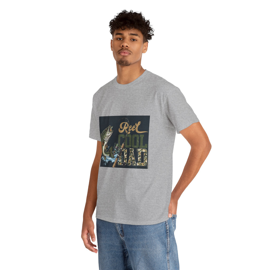 Fishing T-Shirt — "Reel Cool Dad" Graphic Tee