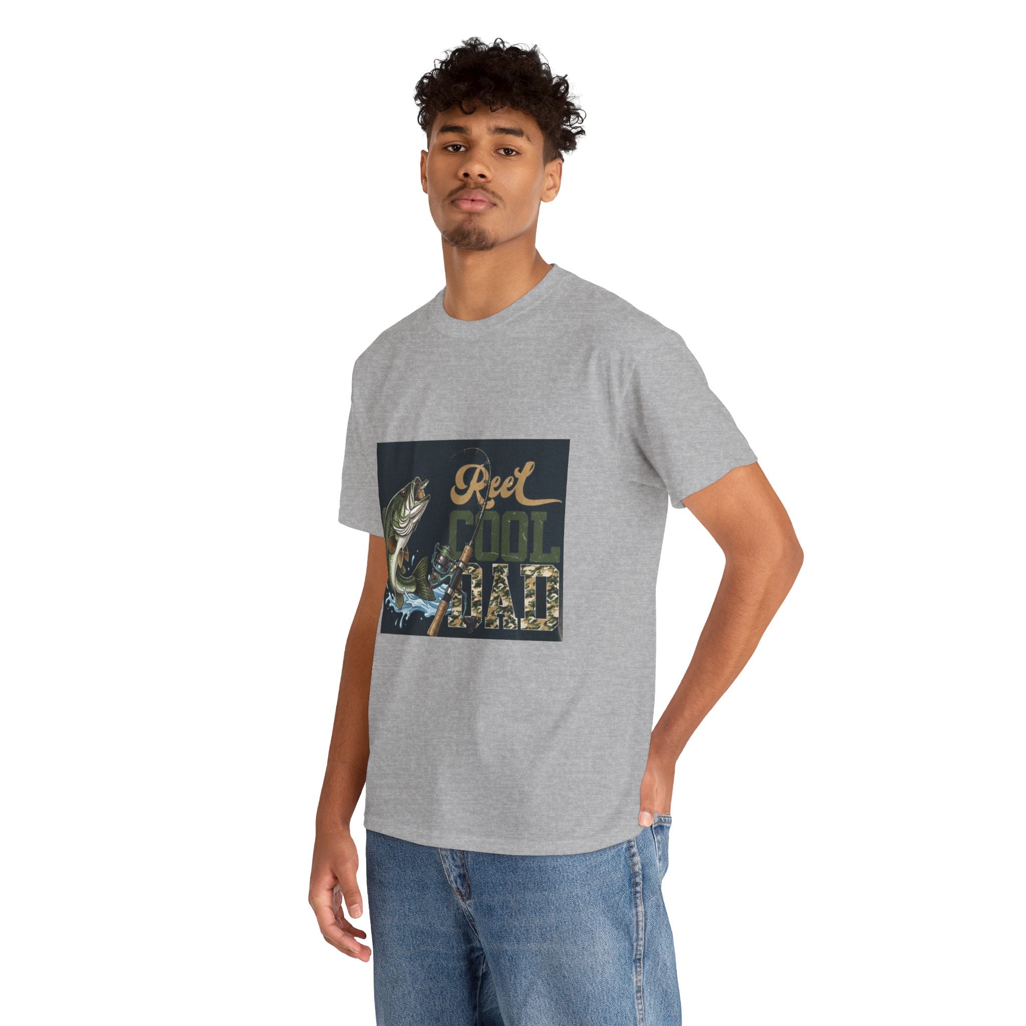 Fishing T-Shirt — "Reel Cool Dad" Graphic Tee