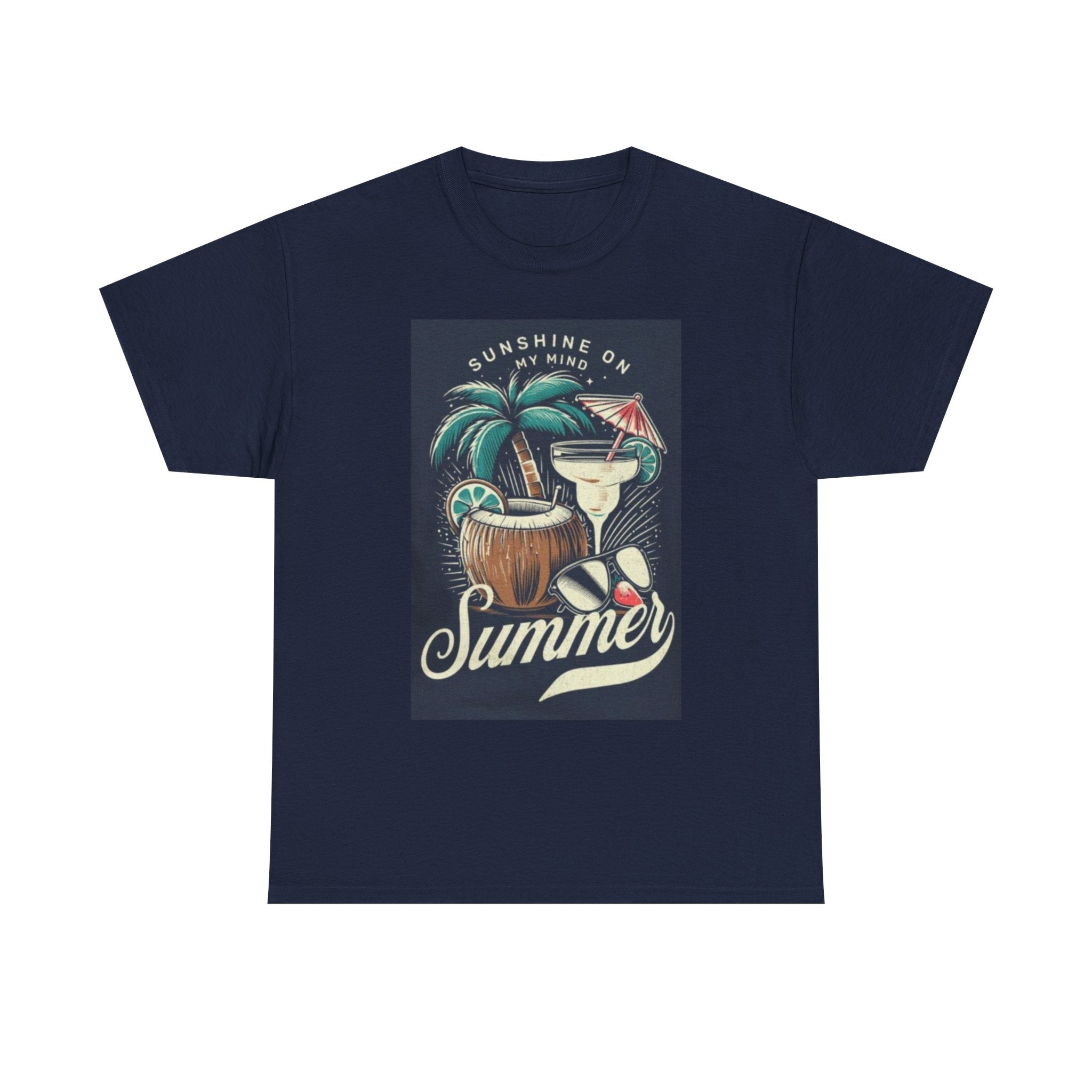 Summer Cocktail Tee — "Sunshine On My Mind" Tropical Beach T-Shirt