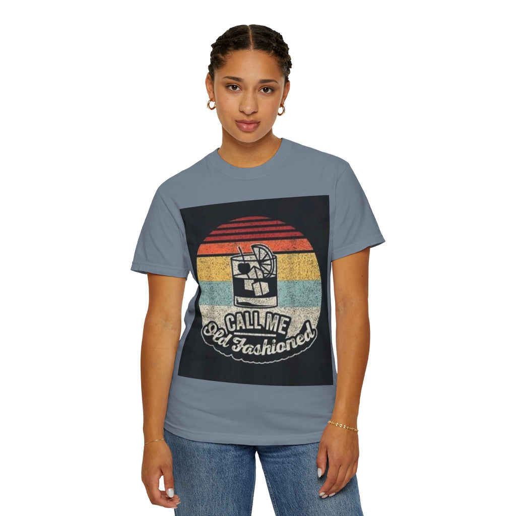 T-Shirt — "Call Me Old Fashioned" Retro Cocktail Graphic Tee