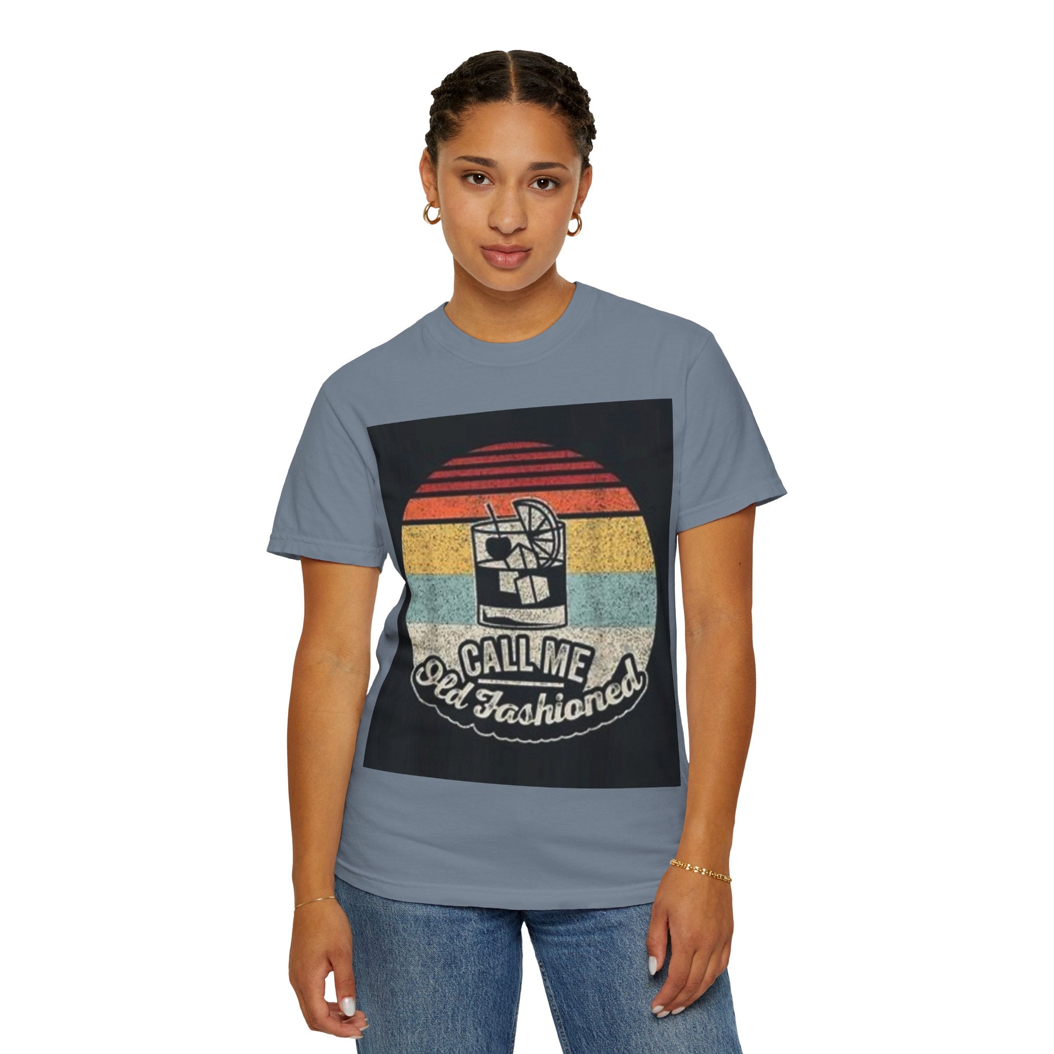 T-Shirt — "Call Me Old Fashioned" Retro Cocktail Graphic Tee