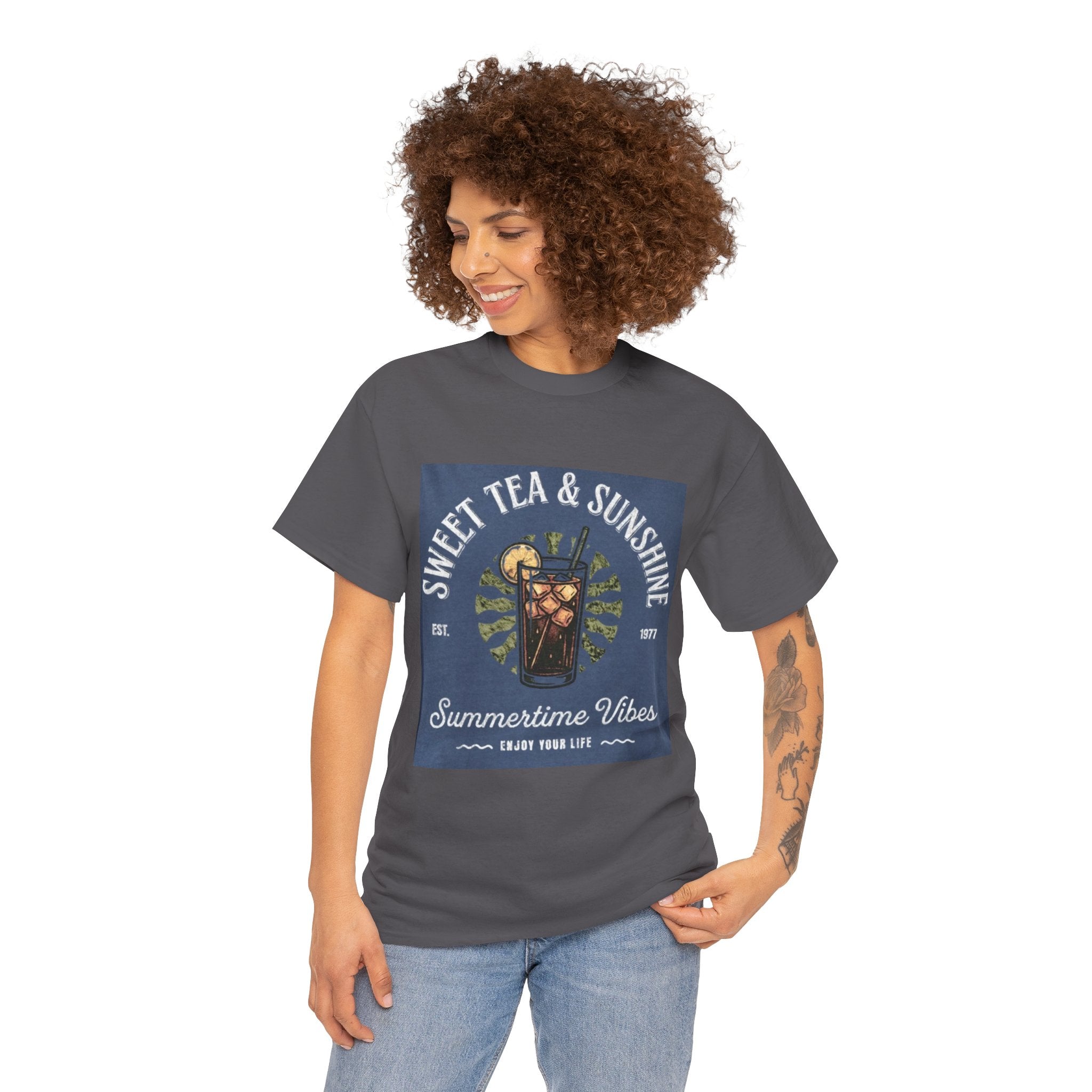 Sweet Tea & Sunshine Tee — Summertime Vibes Iced Tea Graphic T-Shirt
