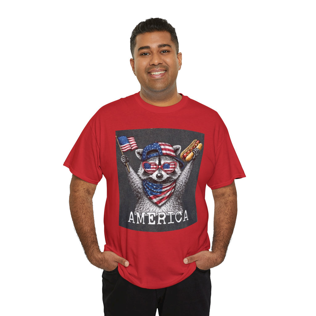 Patriotic Raccoon 'America' T-Shirt