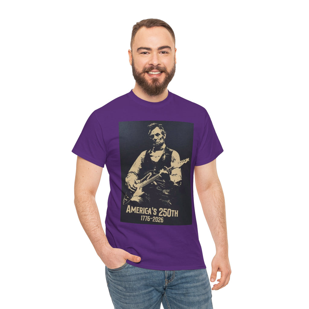 America's 250th Guitar Tee — 1776–2026 Patriotic Rock T‑Shirt