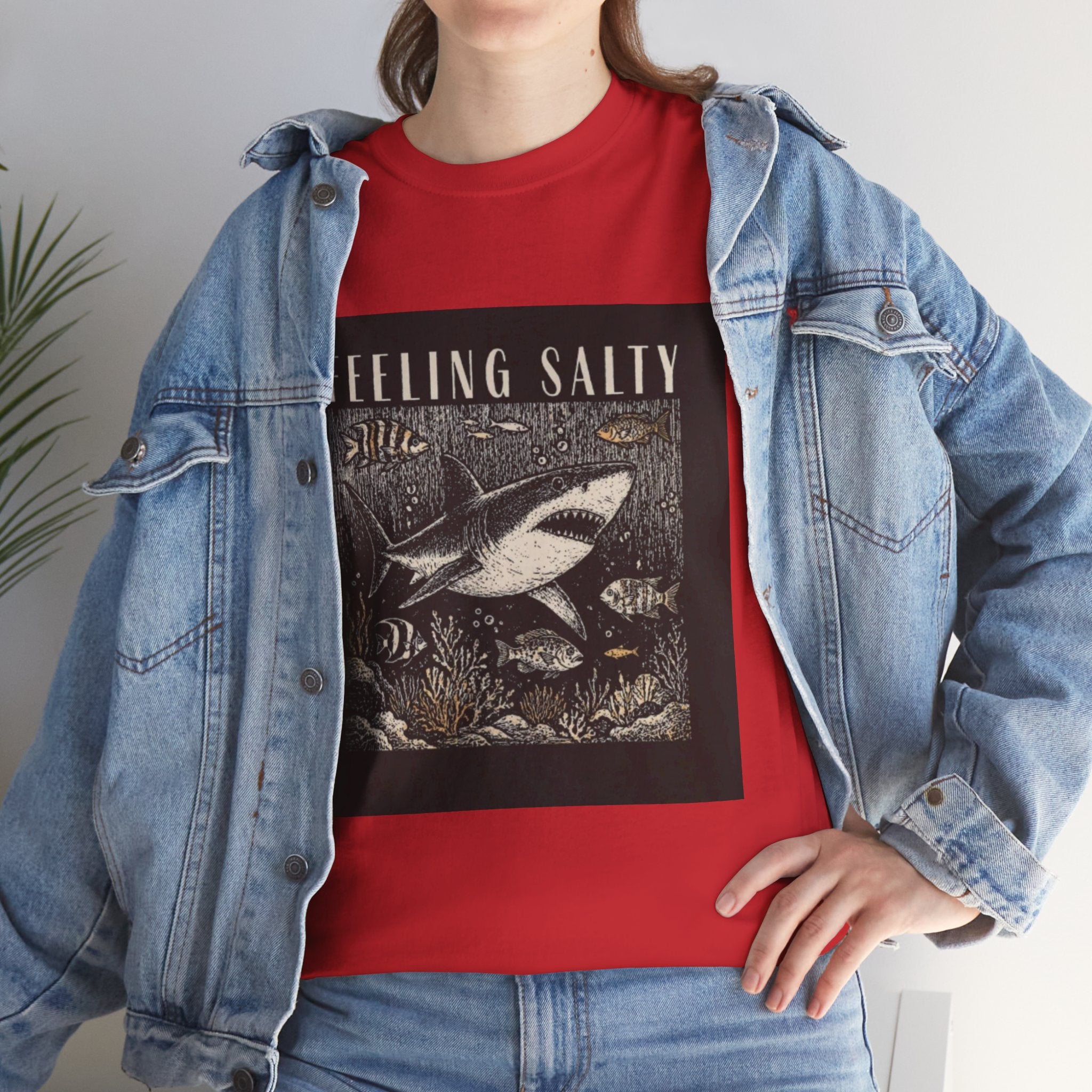Feeling Salty Shark T-Shirt – Vintage Ocean Graphic Tee