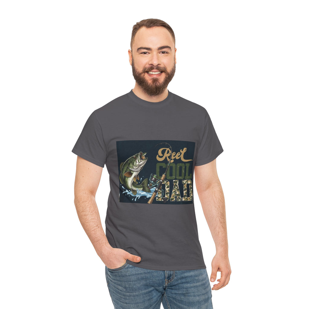 Fishing T-Shirt — "Reel Cool Dad" Graphic Tee