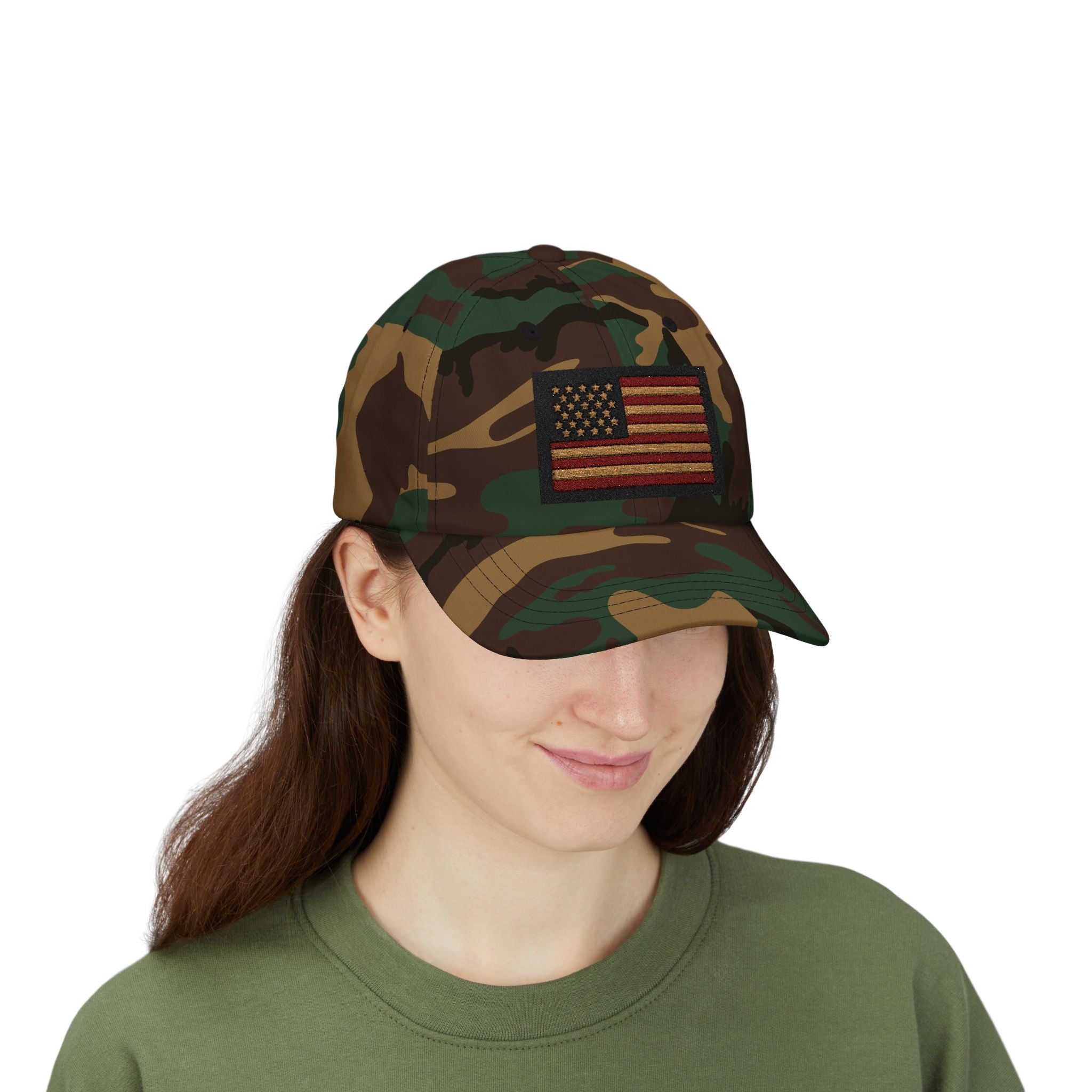 Vintage American Flag Dad Cap — Embroidered USA Baseball Hat