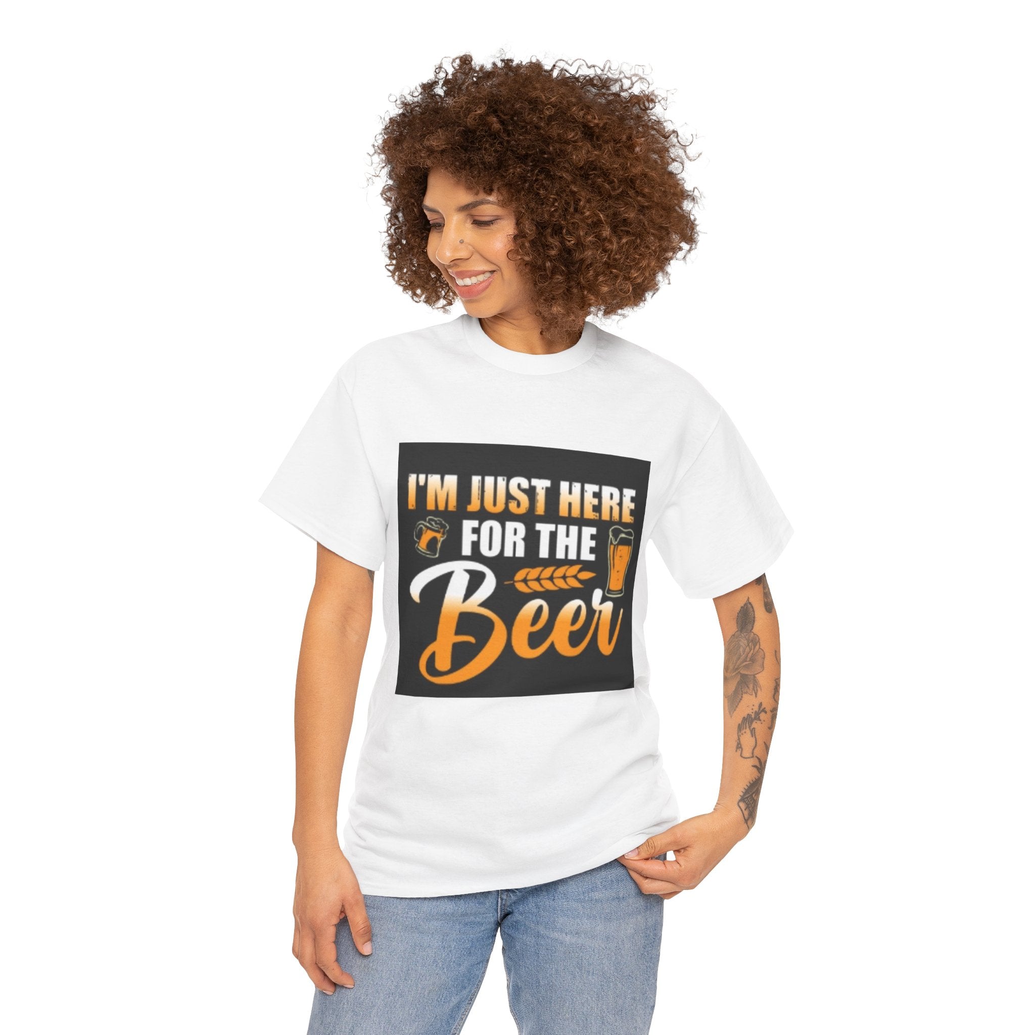 I'm Just Here for the Beer T-Shirt — Funny Beer Drinking Tee for Parties & Oktoberfest