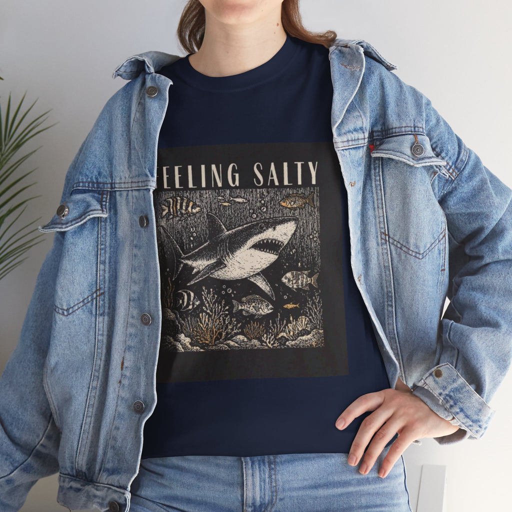 Feeling Salty Shark T-Shirt – Vintage Ocean Graphic Tee