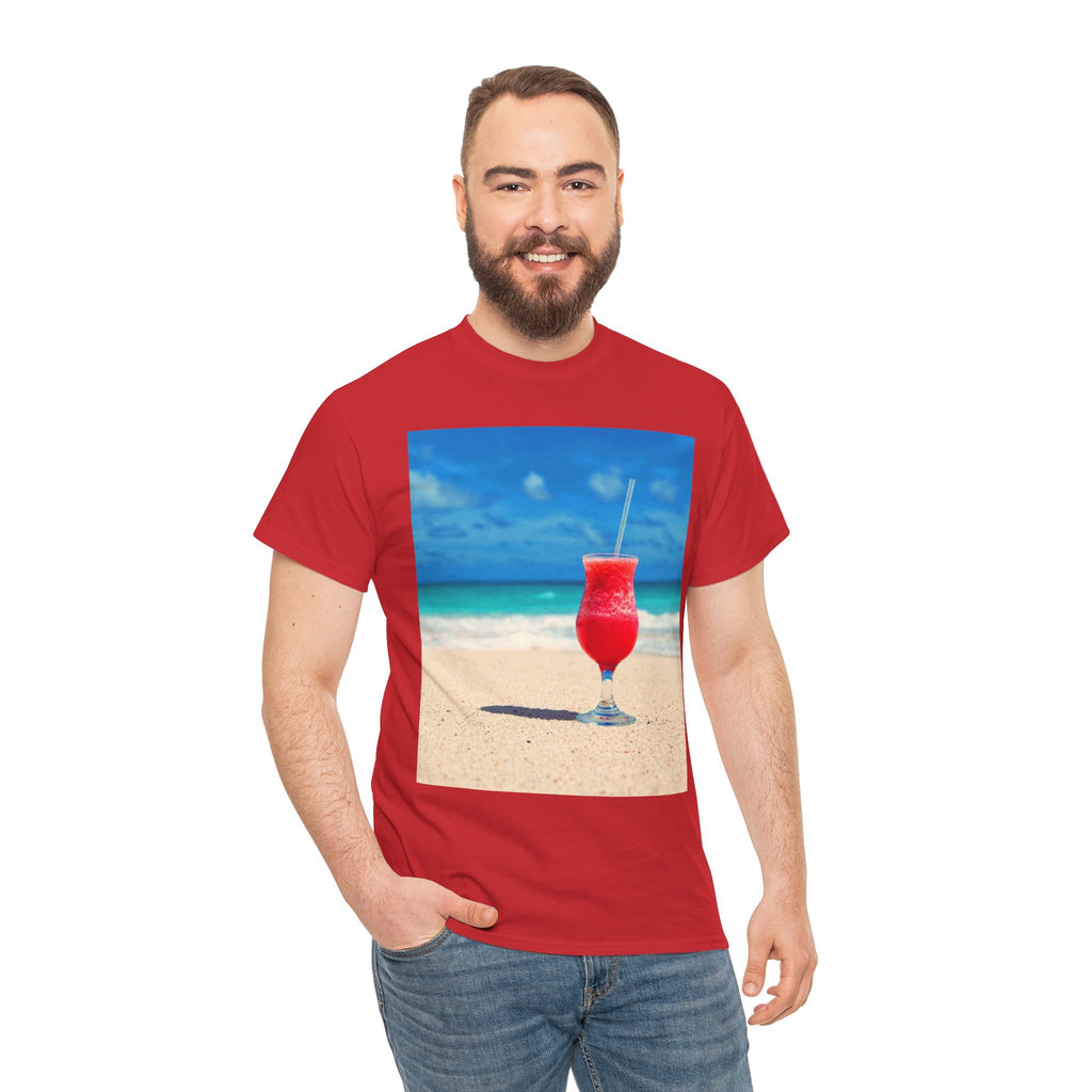 Tropical Beach Cocktail Graphic Tee (Summer Vacation Drink)