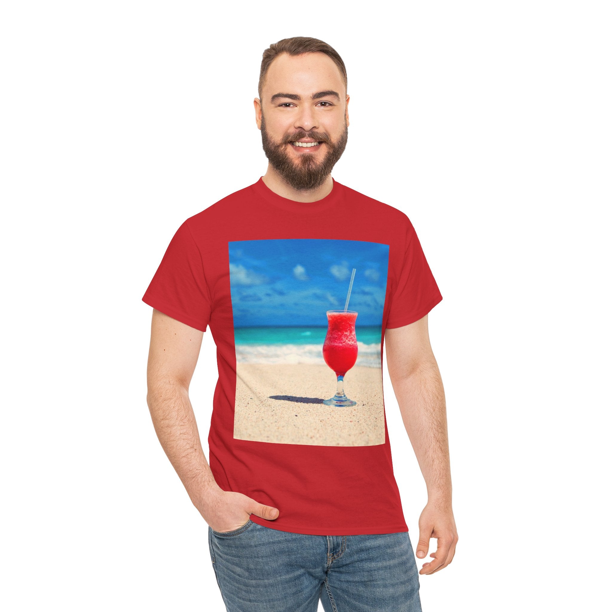Tropical Beach Cocktail Graphic Tee (Summer Vacation Drink)