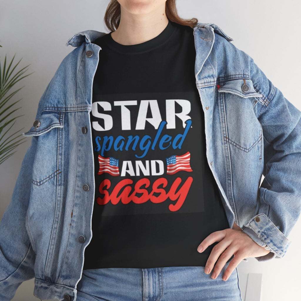Star Spangled and Sassy Tee — Patriotic 4th of July Shirt with Flags
