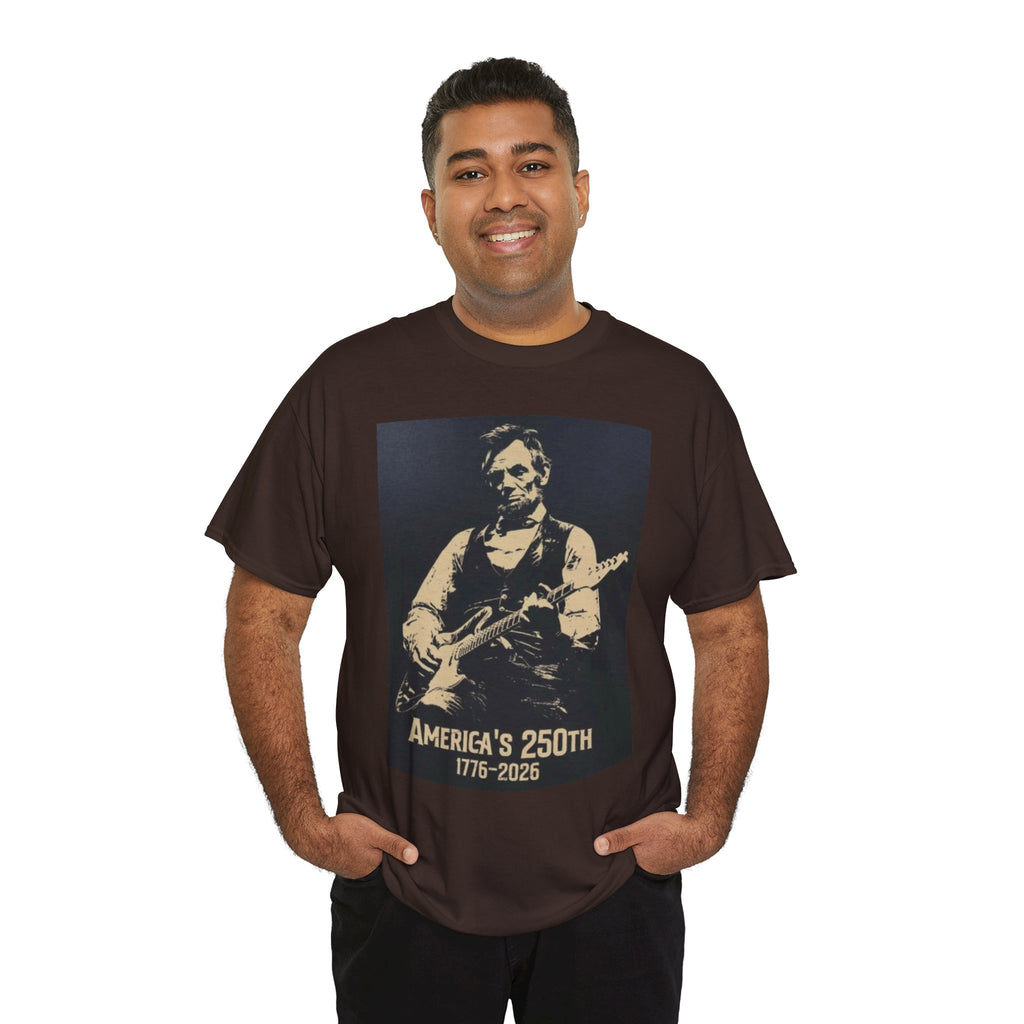 America's 250th Guitar Tee — 1776–2026 Patriotic Rock T‑Shirt