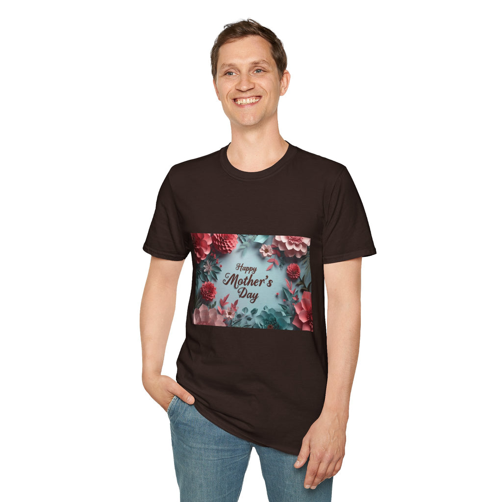 Mother's Day Floral T-Shirt — "Happy Mother's Day" Garden Bouquet Tee