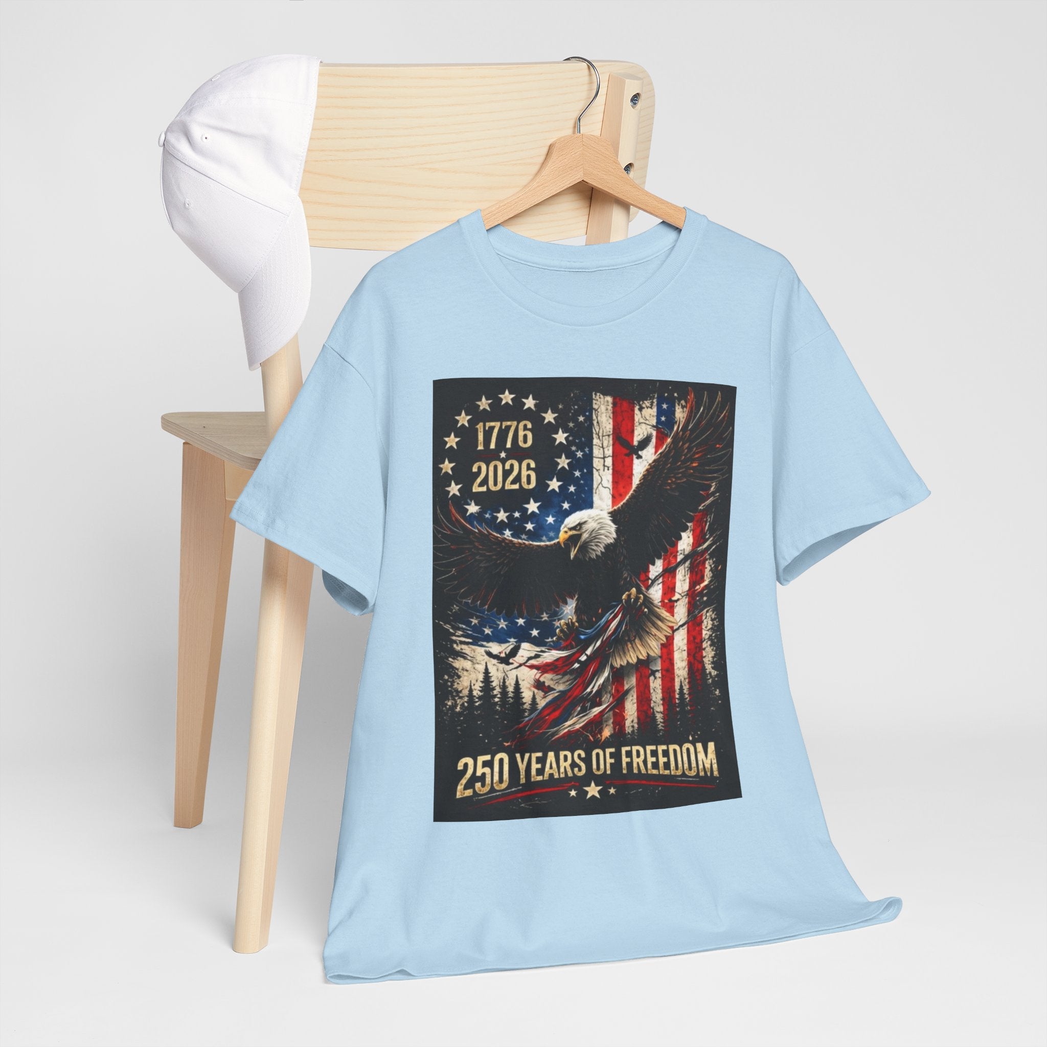Patriotic Tee — 1776–2026 Bald Eagle "250 Years of Freedom" Shirt