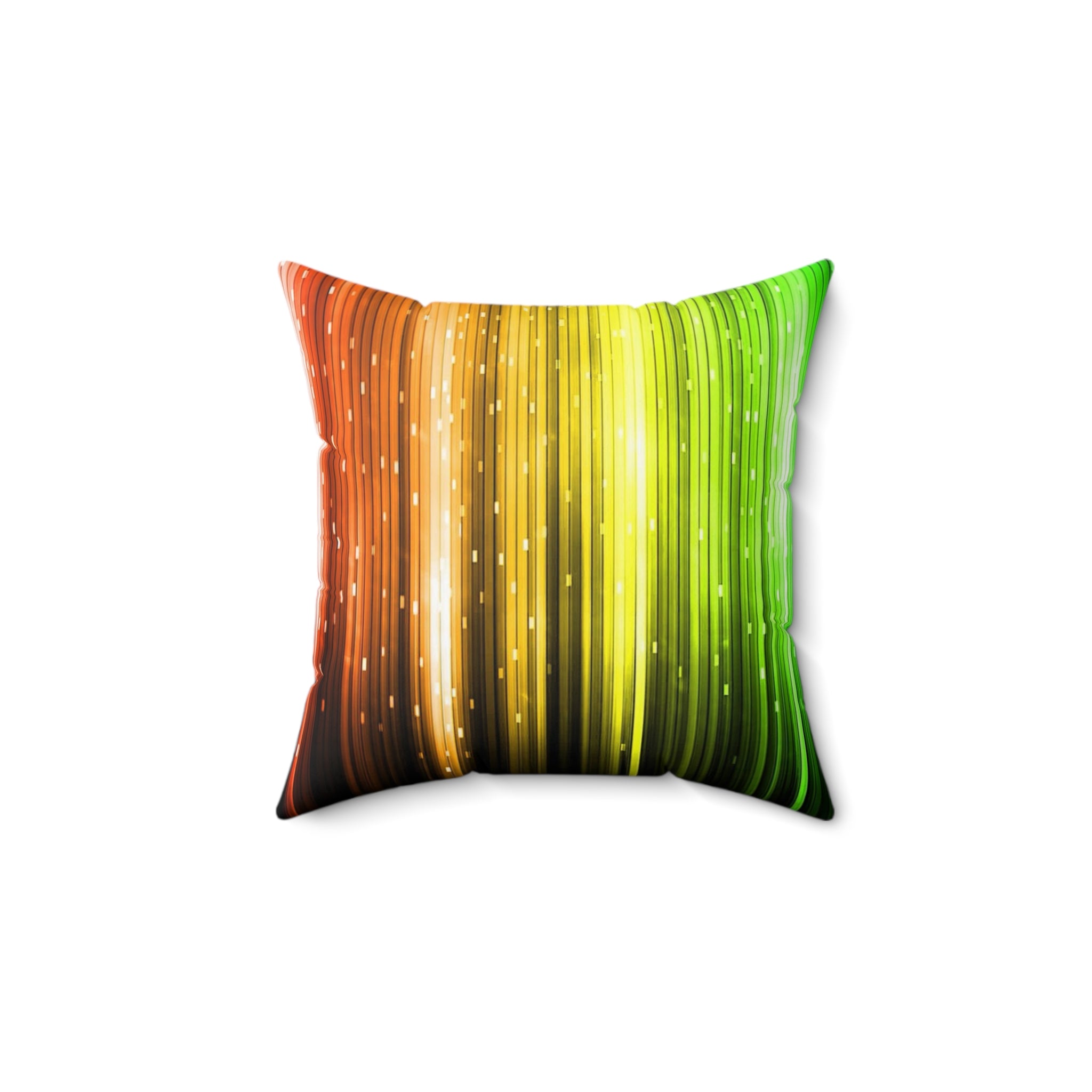 Rainbow Light Streak Decorative Pillow — Vibrant Abstract Throw Cushion