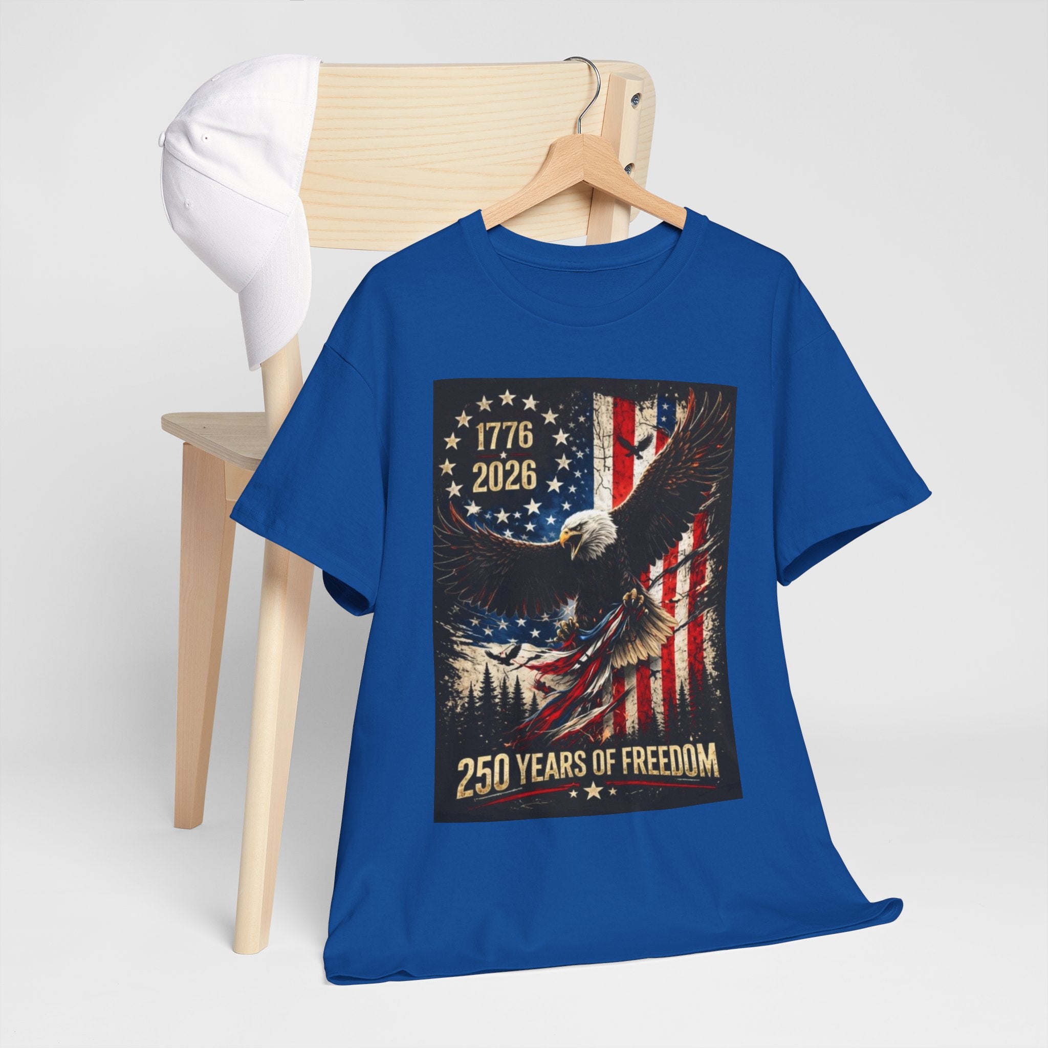 Patriotic Tee — 1776–2026 Bald Eagle "250 Years of Freedom" Shirt