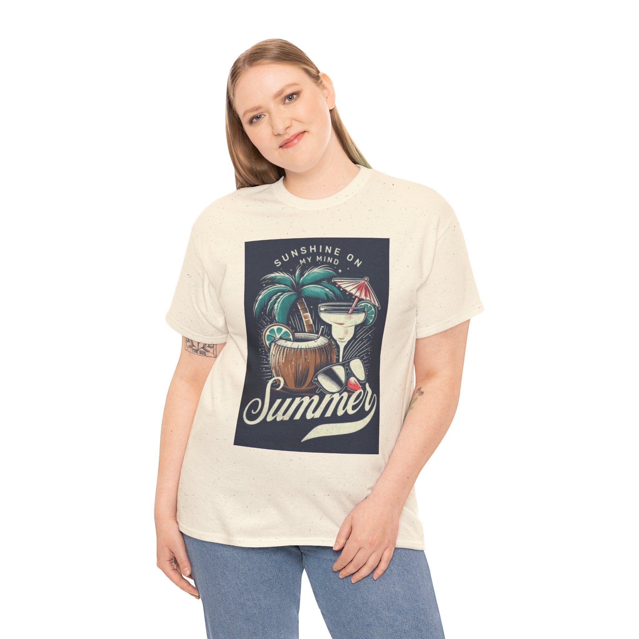 Summer Cocktail Tee — "Sunshine On My Mind" Tropical Beach T-Shirt