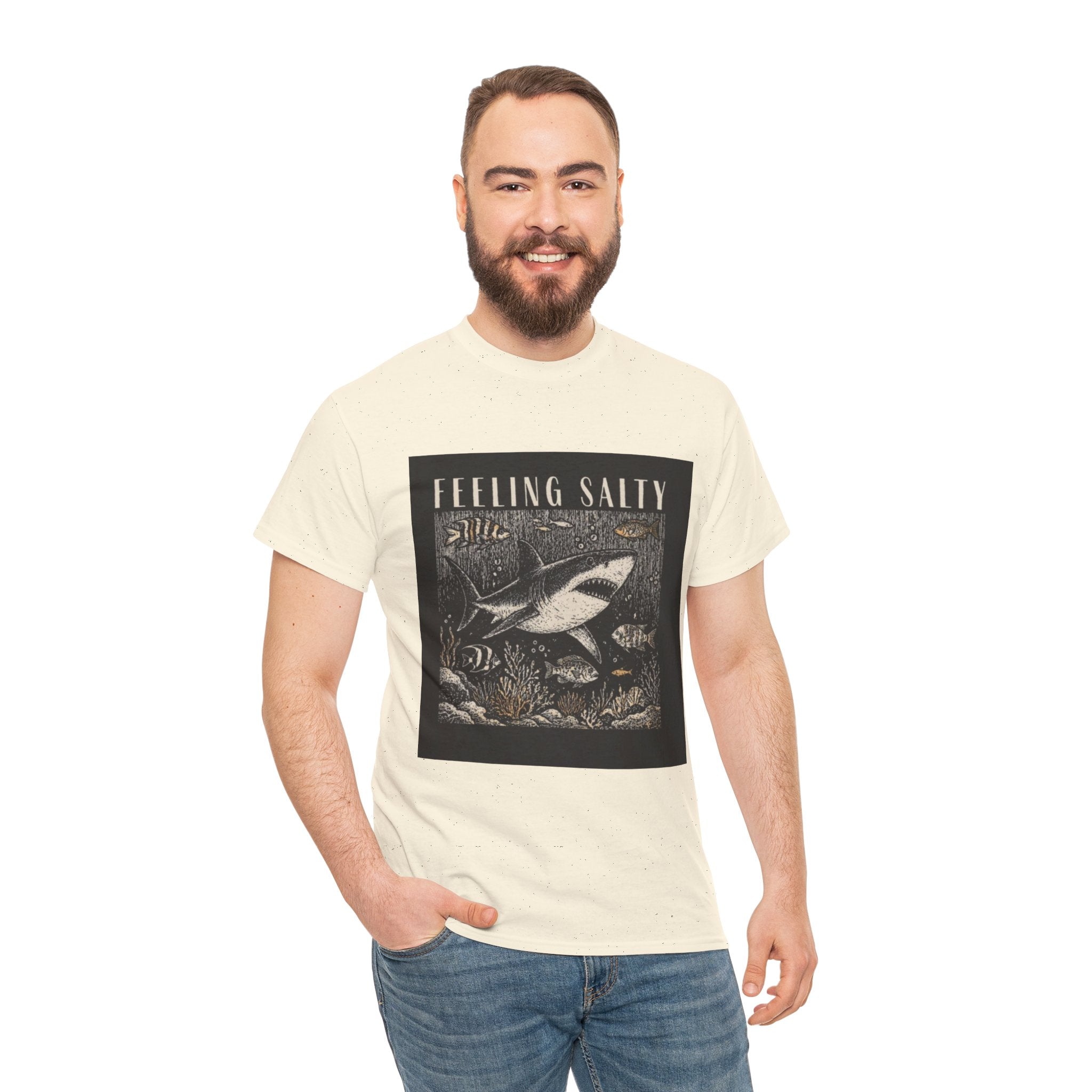 Feeling Salty Shark T-Shirt – Vintage Ocean Graphic Tee