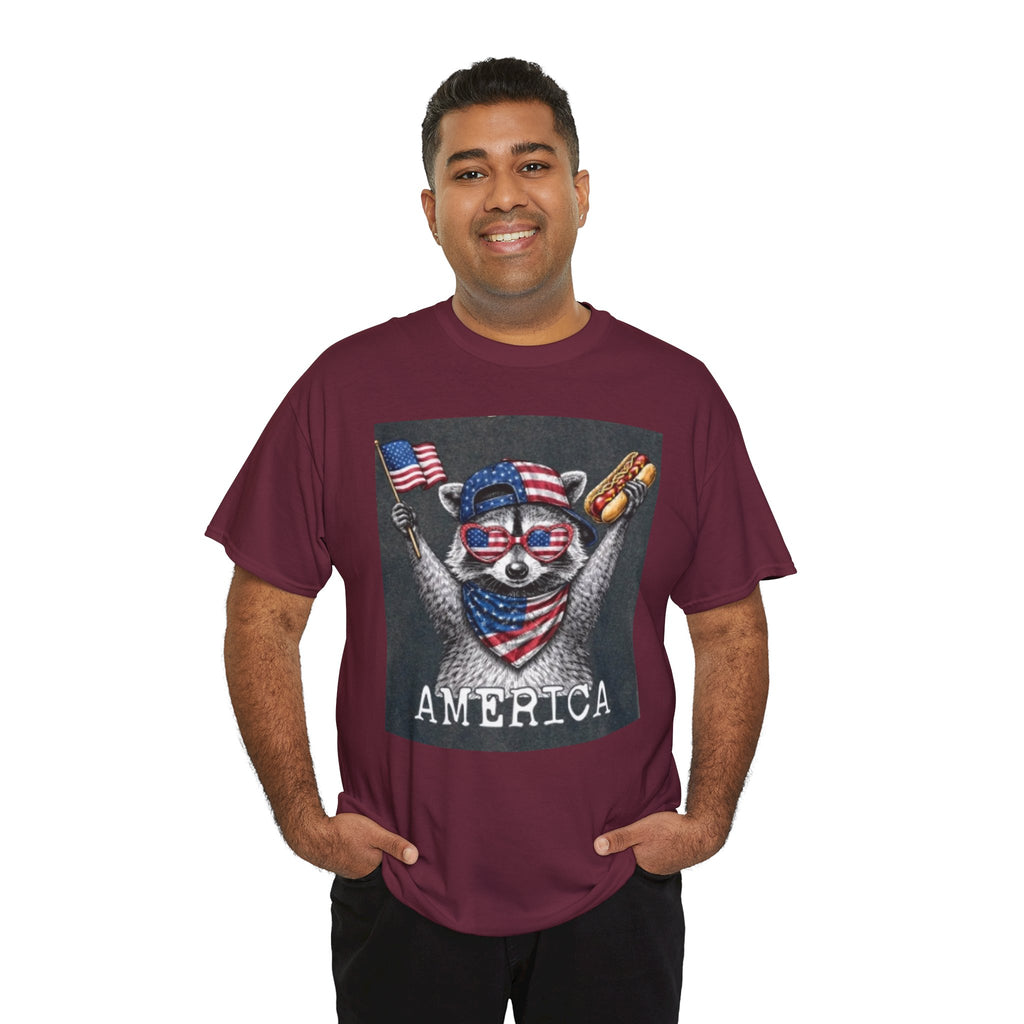 Patriotic Raccoon 'America' T-Shirt