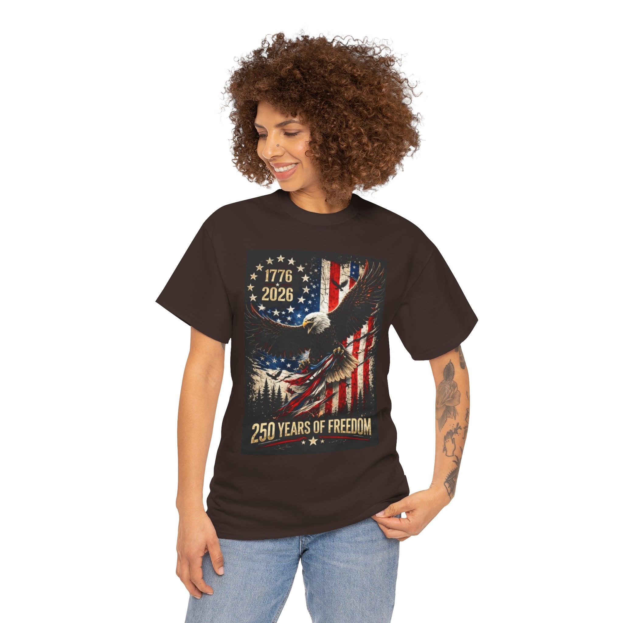 Patriotic Tee — 1776–2026 Bald Eagle "250 Years of Freedom" Shirt
