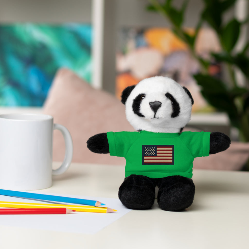 American Flag Teddy Bear with Tee — Patriotic Plush Gift