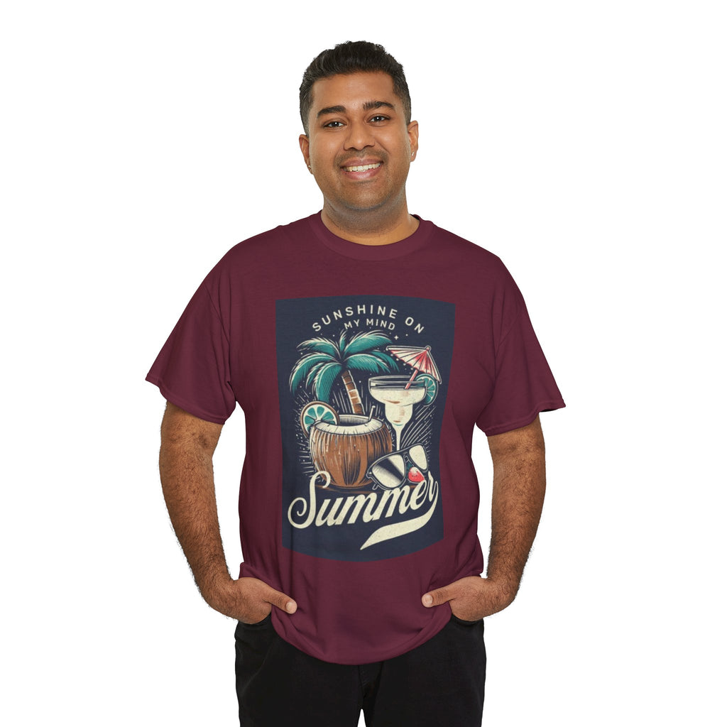 Summer Cocktail Tee — "Sunshine On My Mind" Tropical Beach T-Shirt