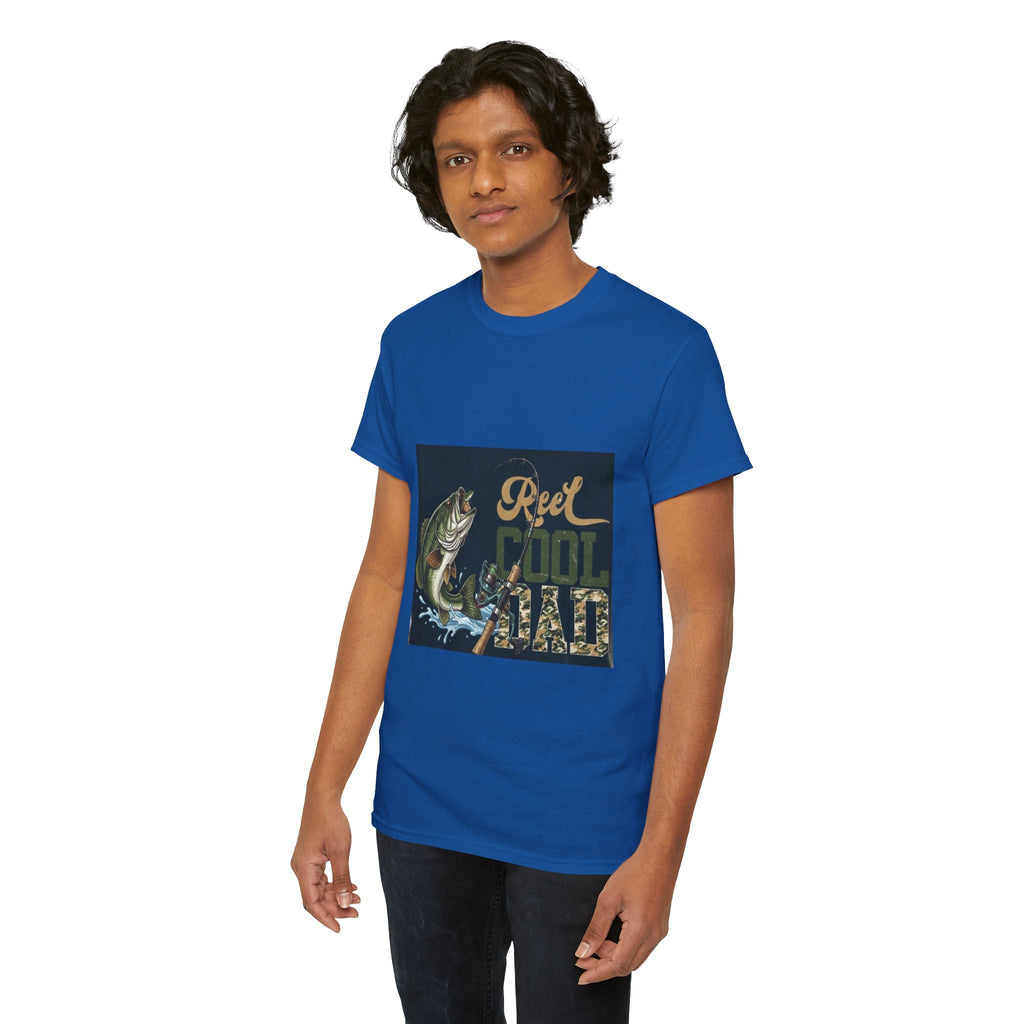 Fishing T-Shirt — "Reel Cool Dad" Graphic Tee