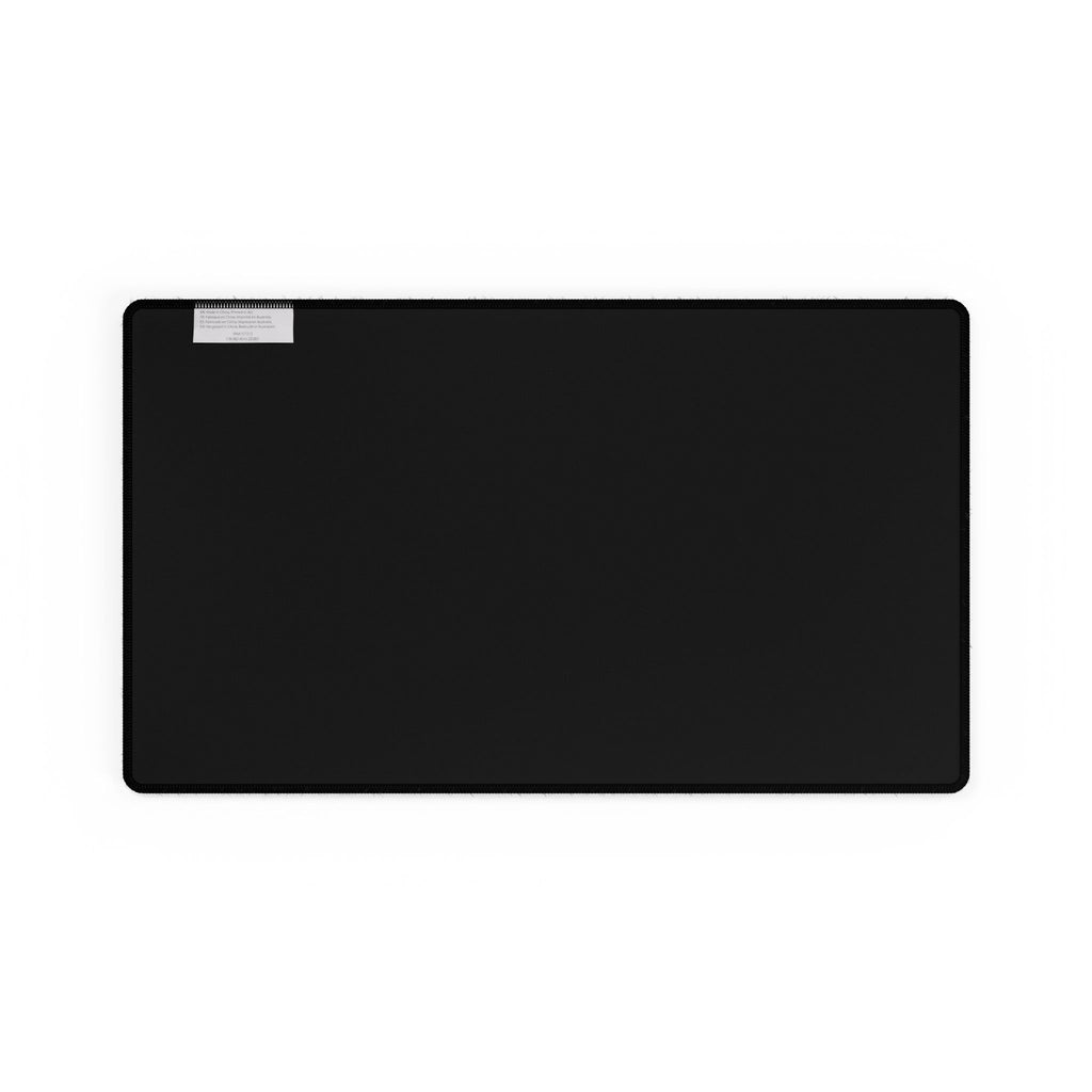 Equestrian Fantasy Desk Mat — Woman in Red on Black Stallion