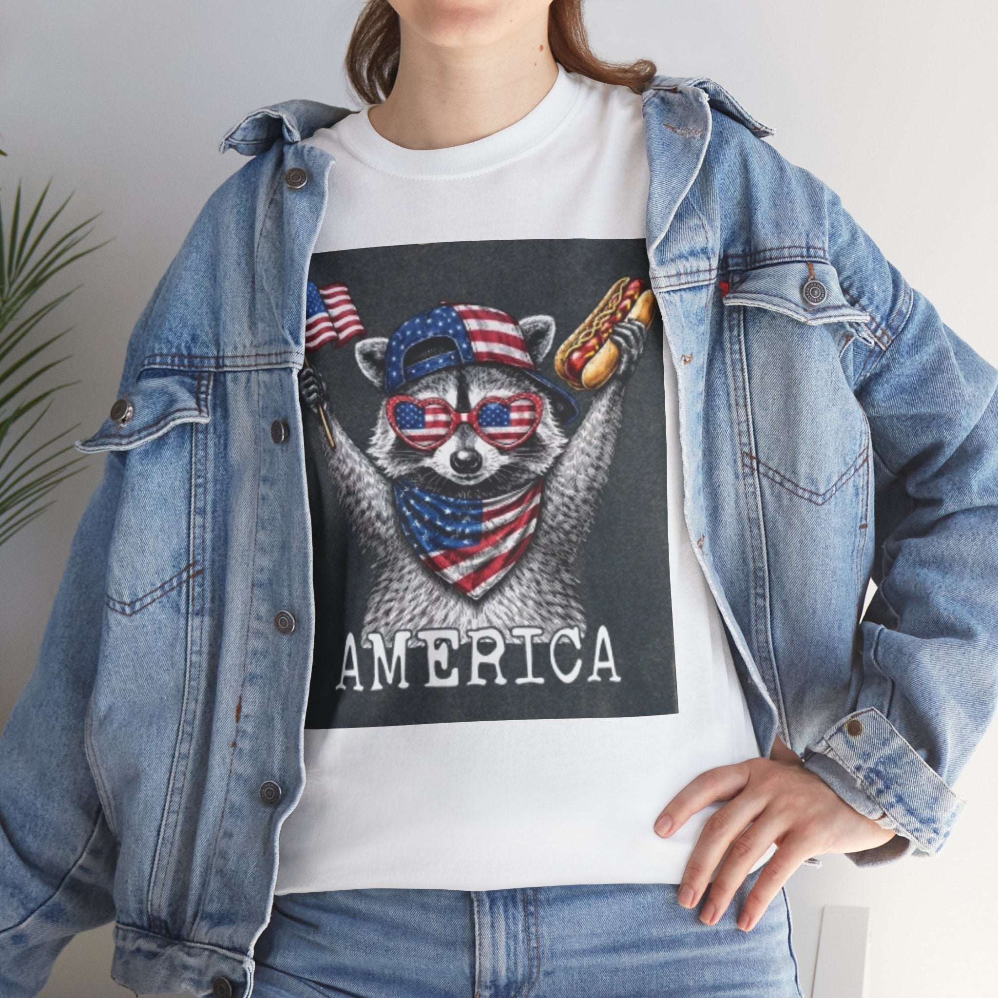 Patriotic Raccoon 'America' T-Shirt