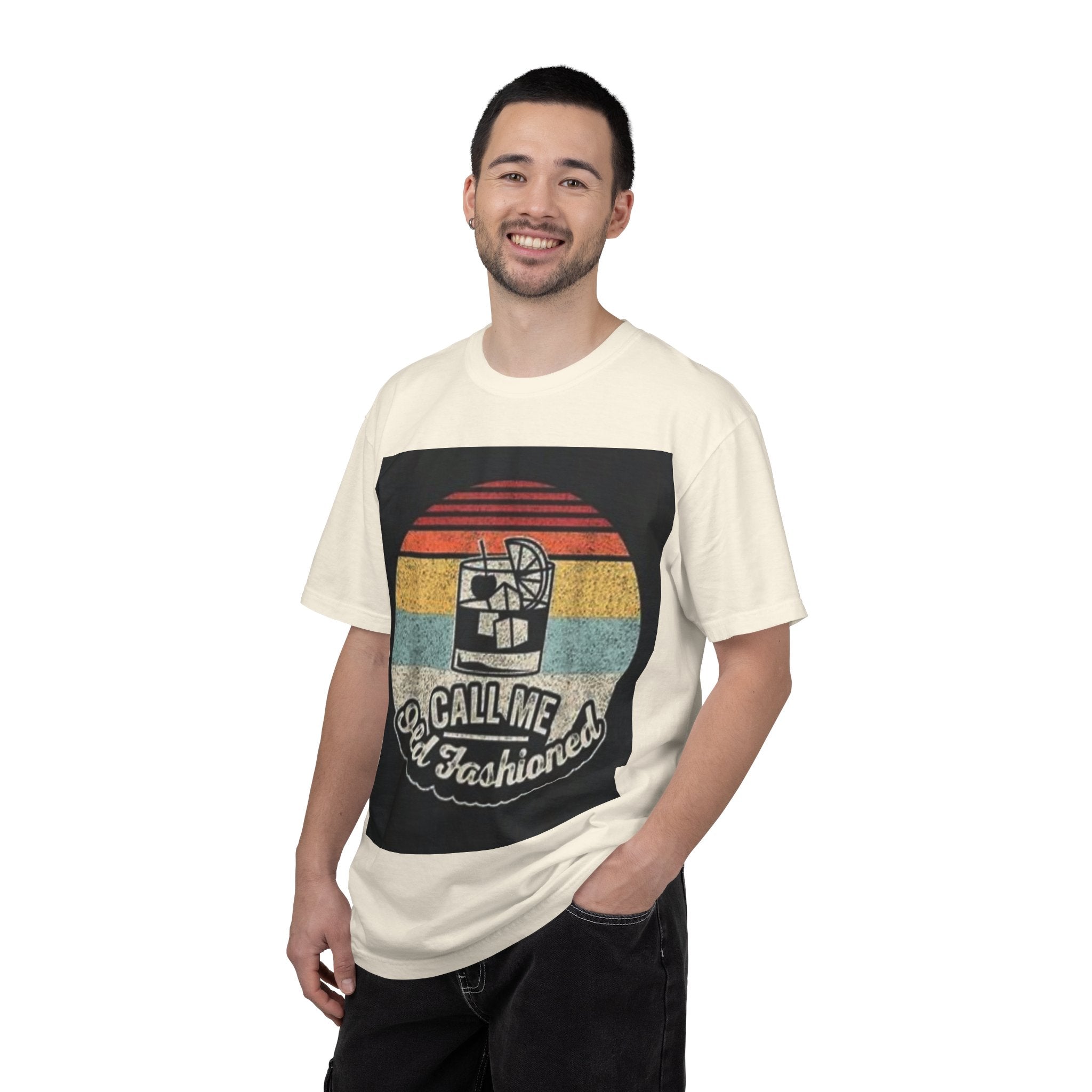 T-Shirt — "Call Me Old Fashioned" Retro Cocktail Graphic Tee