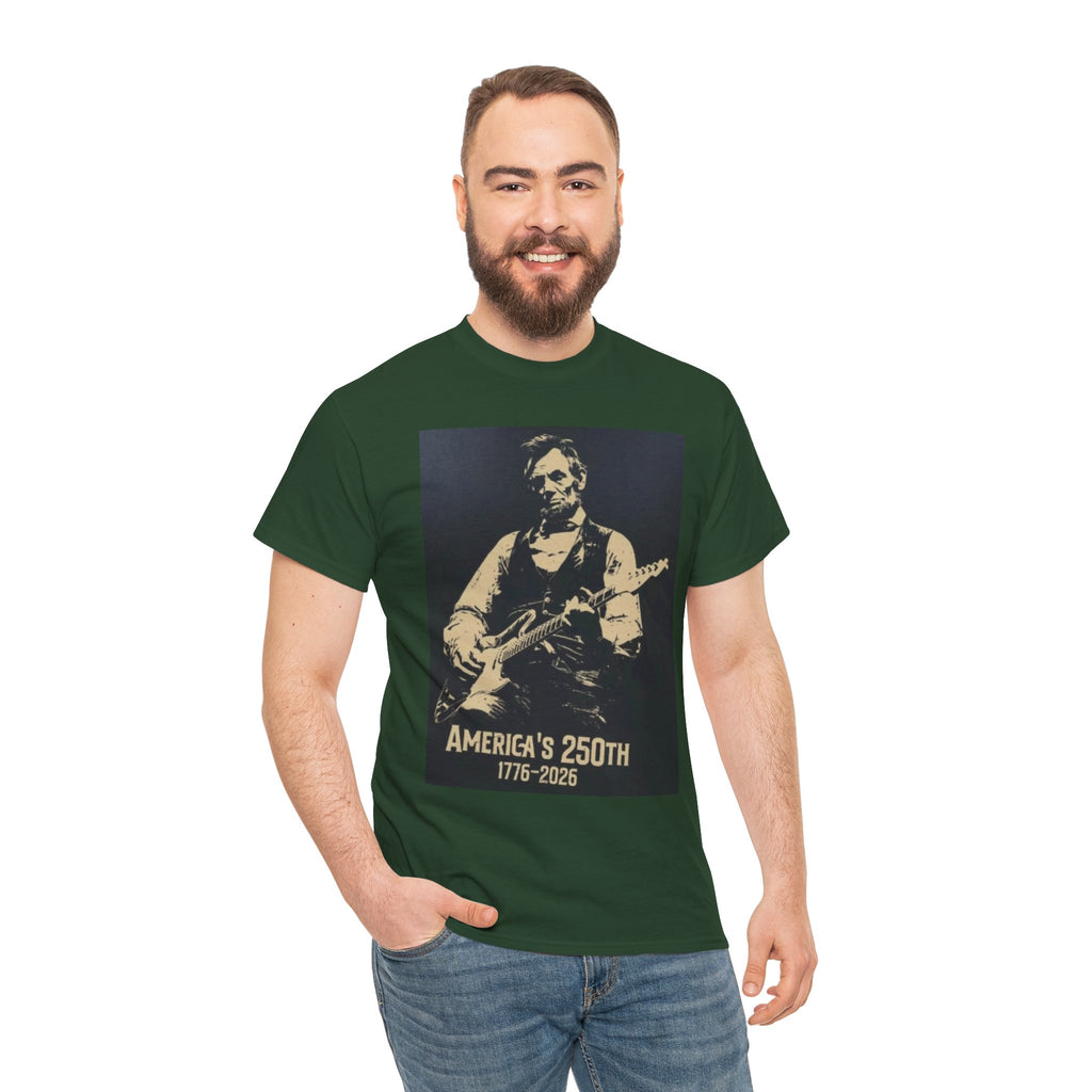 America's 250th Guitar Tee — 1776–2026 Patriotic Rock T‑Shirt