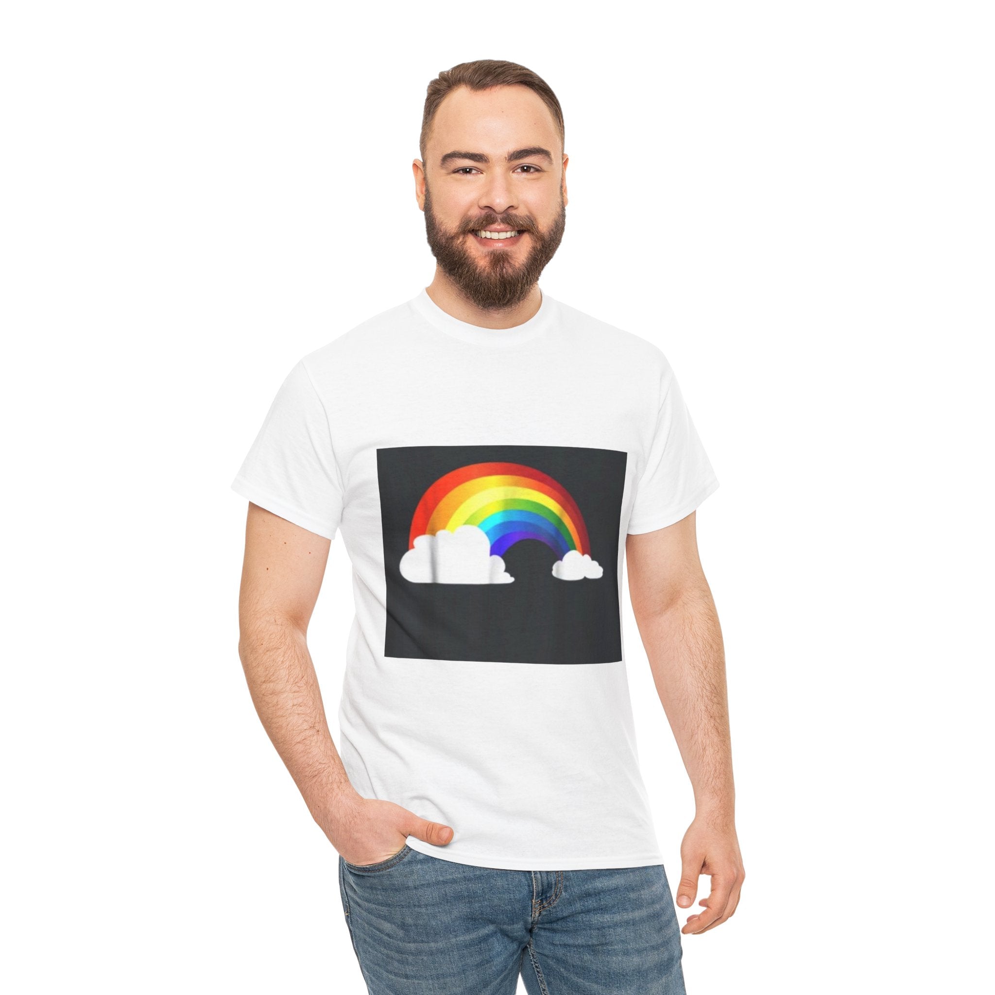 Rainbow Clouds T-Shirt — Bright Pride Graphic Tee