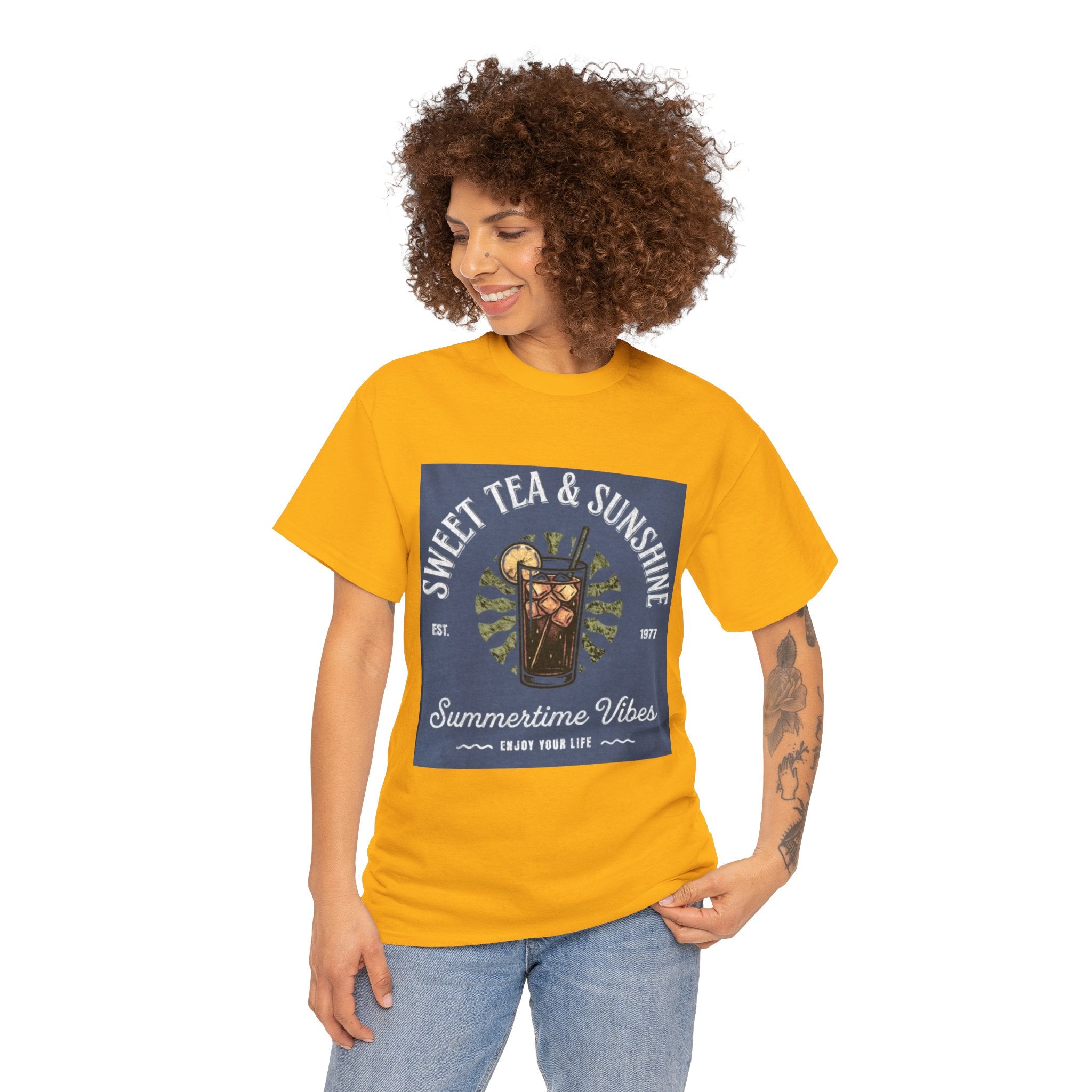 Sweet Tea & Sunshine Tee — Summertime Vibes Iced Tea Graphic T-Shirt