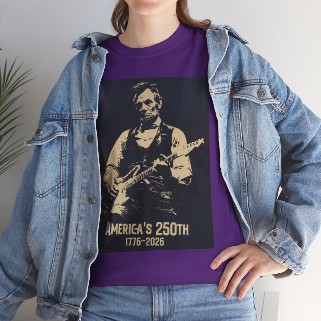 America's 250th Guitar Tee — 1776–2026 Patriotic Rock T‑Shirt