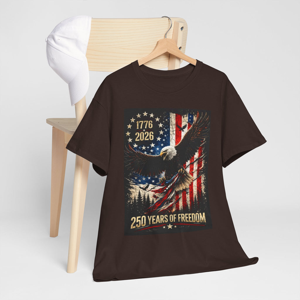 Patriotic Tee — 1776–2026 Bald Eagle "250 Years of Freedom" Shirt