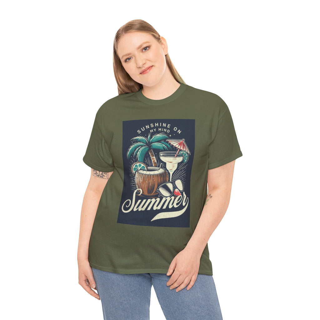 Summer Cocktail Tee — "Sunshine On My Mind" Tropical Beach T-Shirt