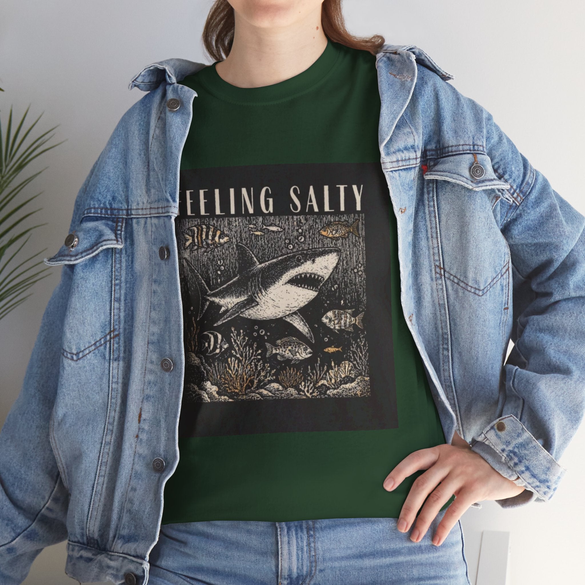 Feeling Salty Shark T-Shirt – Vintage Ocean Graphic Tee