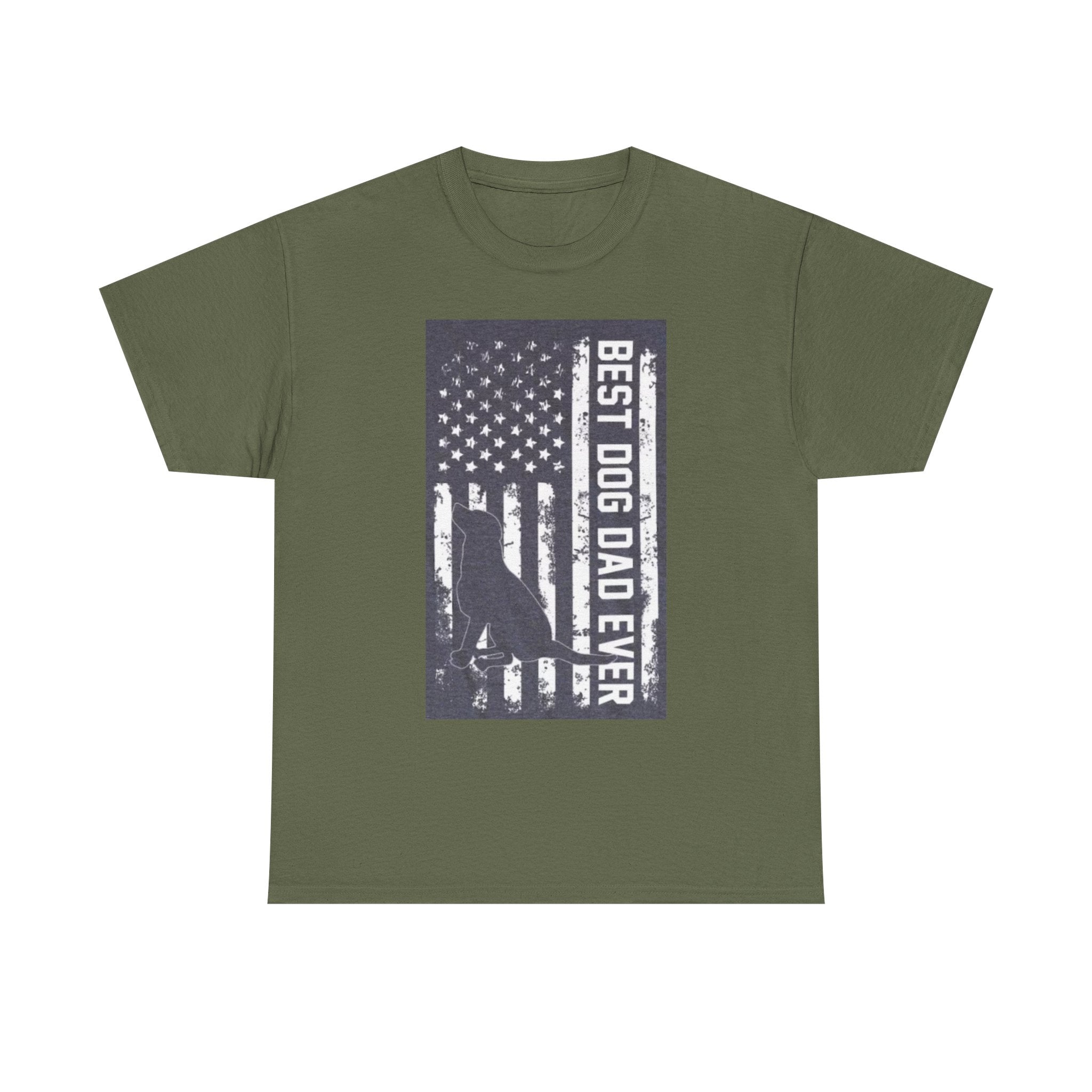 Best Dog Dad Ever T-Shirt – Patriotic American Flag Dog Dad Tee