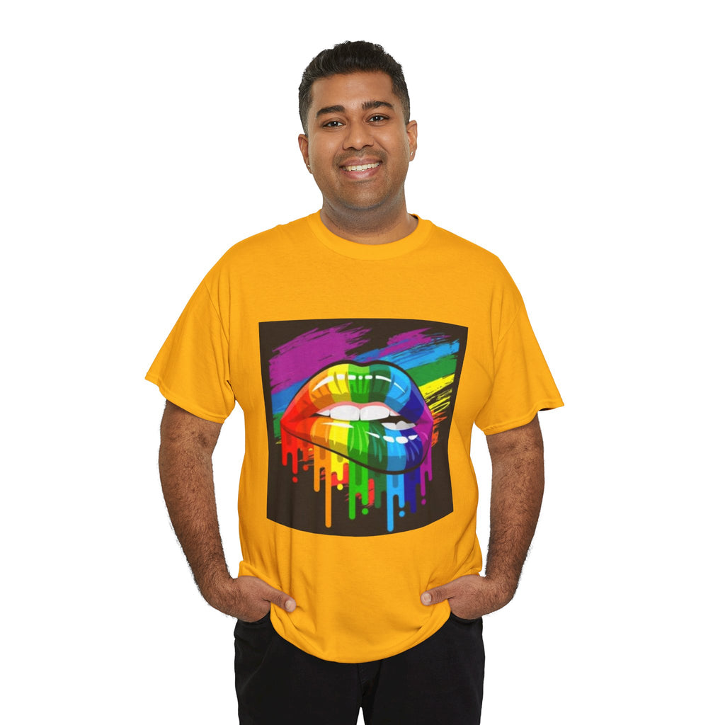 T-Shirt — Rainbow Drip Lips Pride Graphic Tee