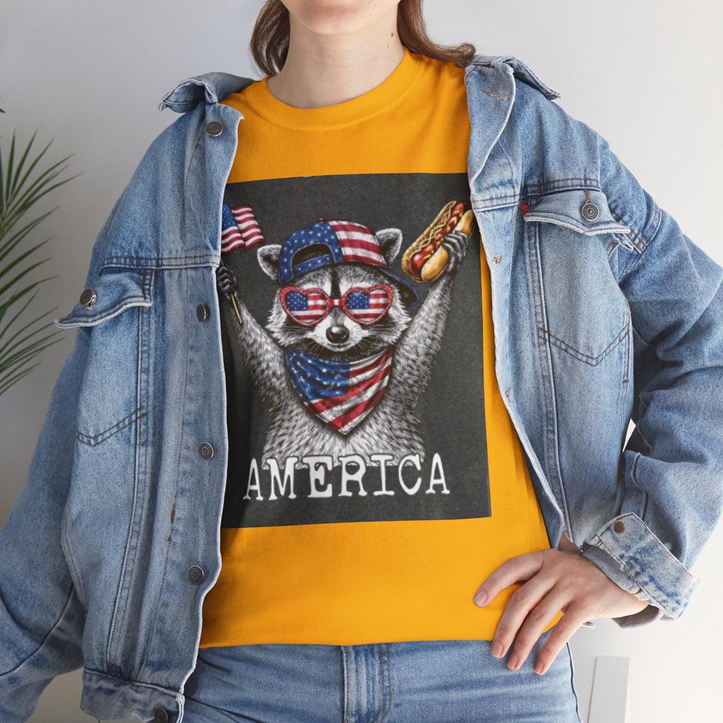 Patriotic Raccoon 'America' T-Shirt
