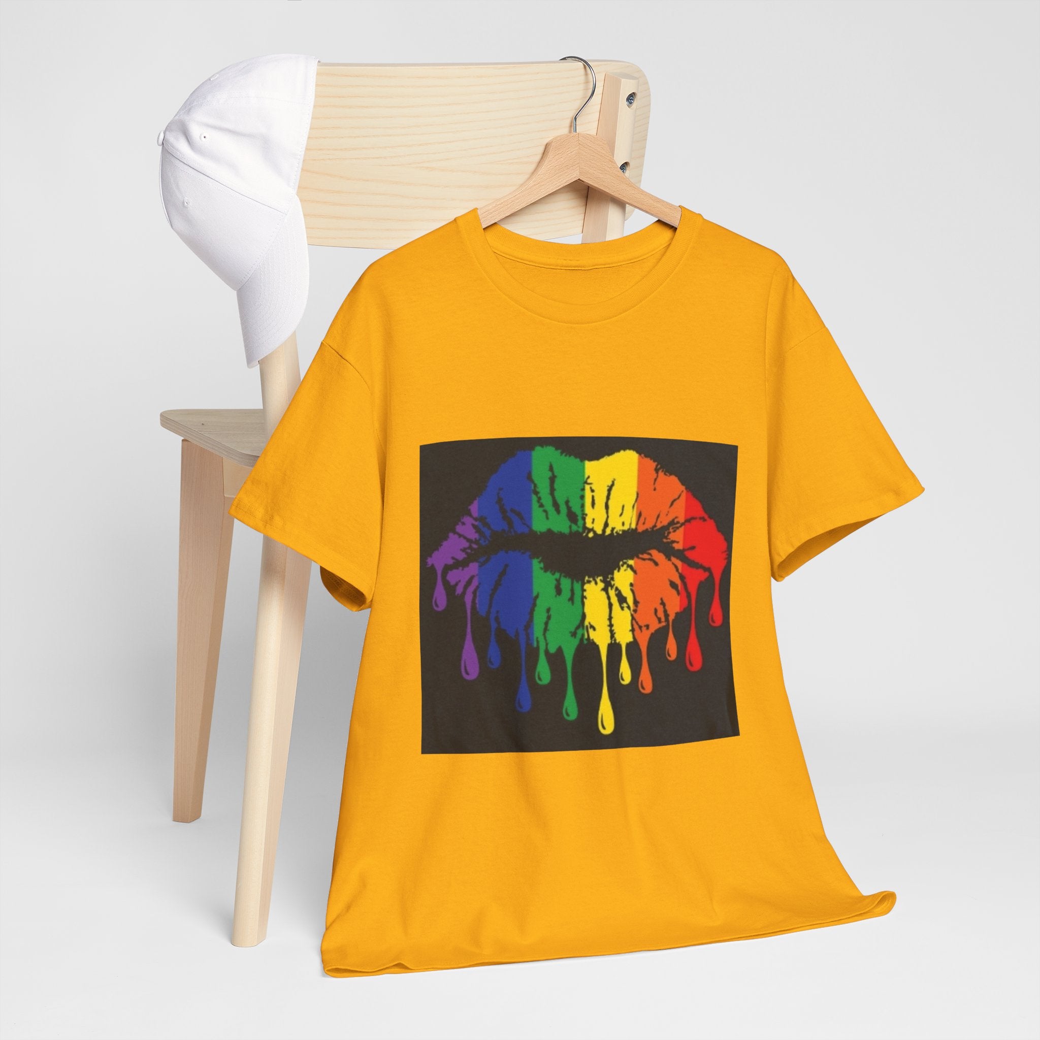 Rainbow Drip Kiss T-Shirt – LGBTQ+ Pride Graphic Tee