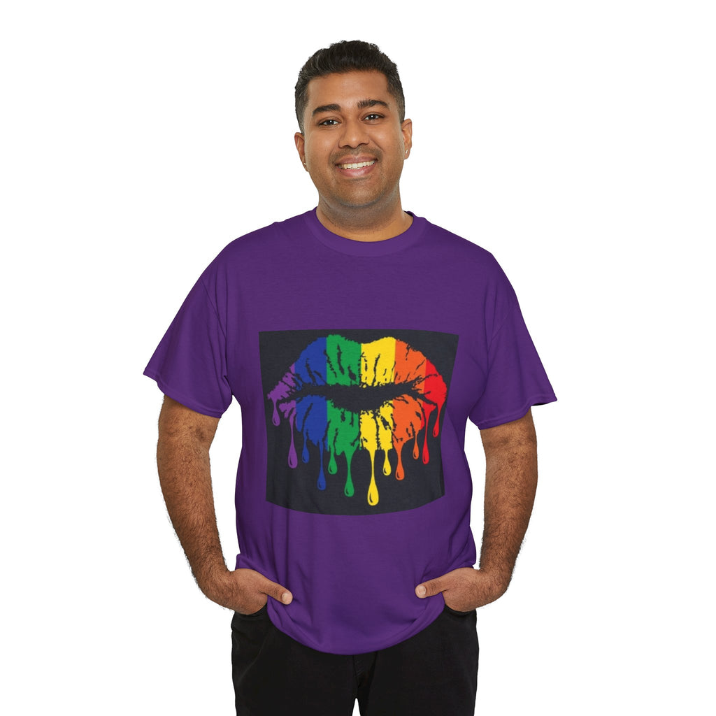 Rainbow Drip Kiss T-Shirt – LGBTQ+ Pride Graphic Tee