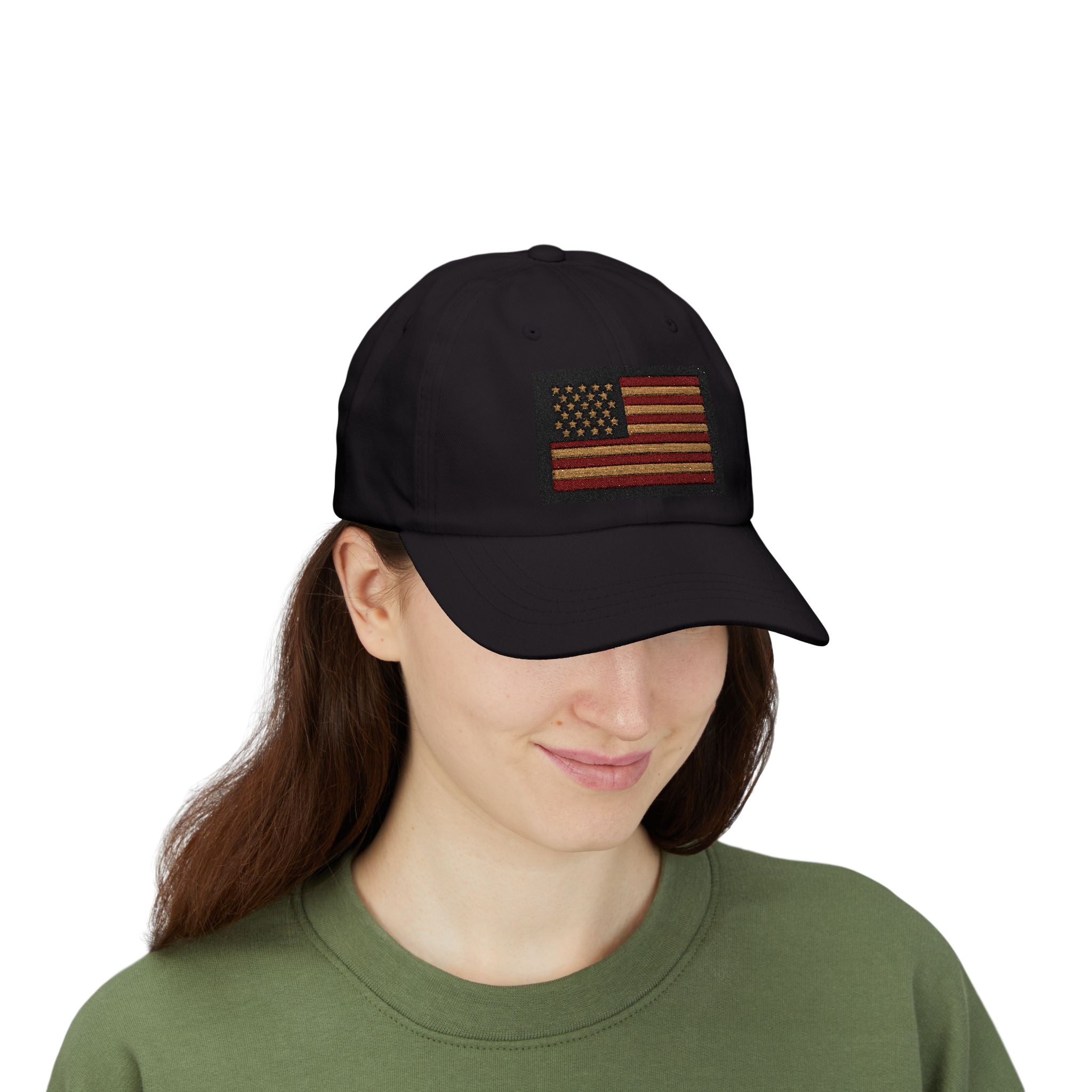 Vintage American Flag Dad Cap — Embroidered USA Baseball Hat