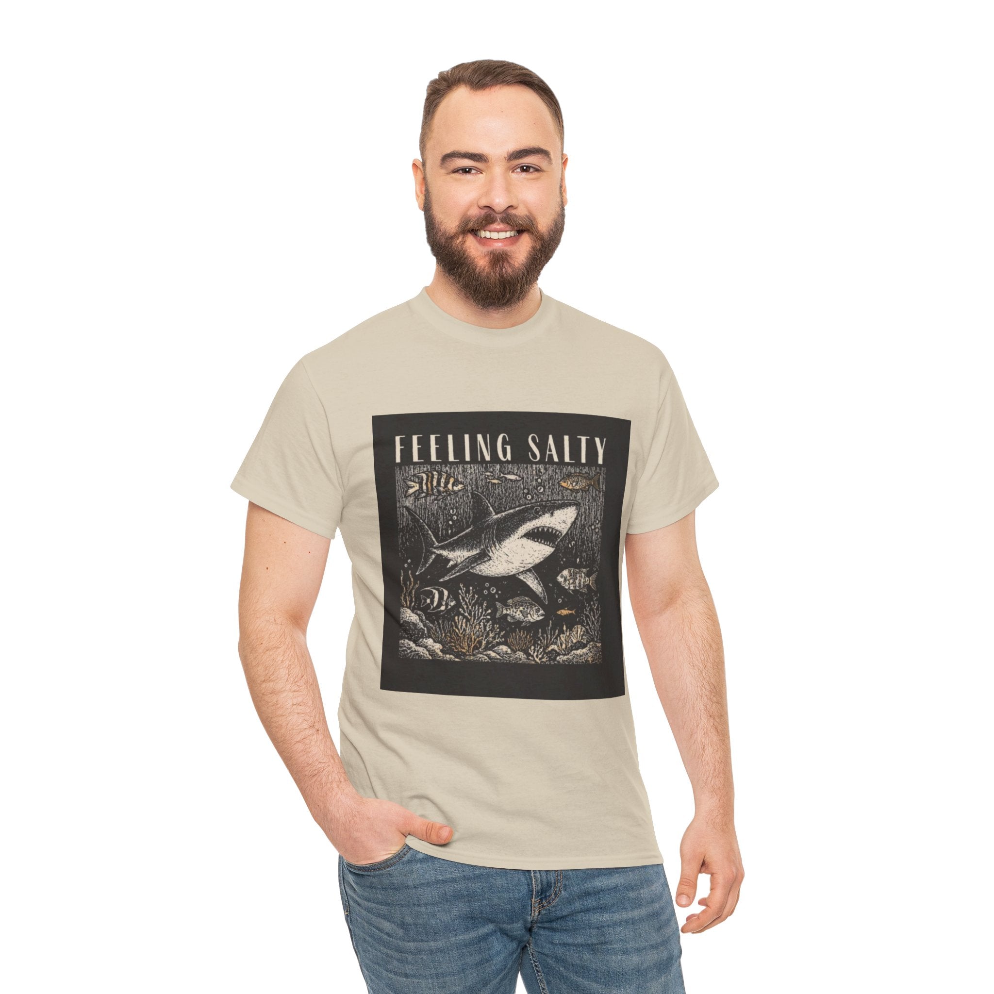 Feeling Salty Shark T-Shirt – Vintage Ocean Graphic Tee