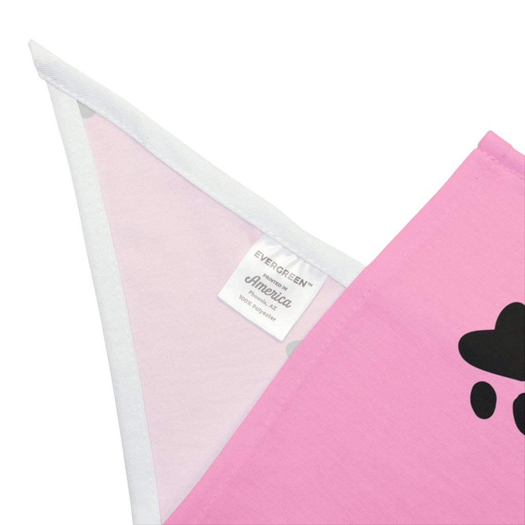 Pink Paw Print Pet Bandana - Cute Dog & Cat Scarf for Daily Wear, Photo Shoots & Gifts