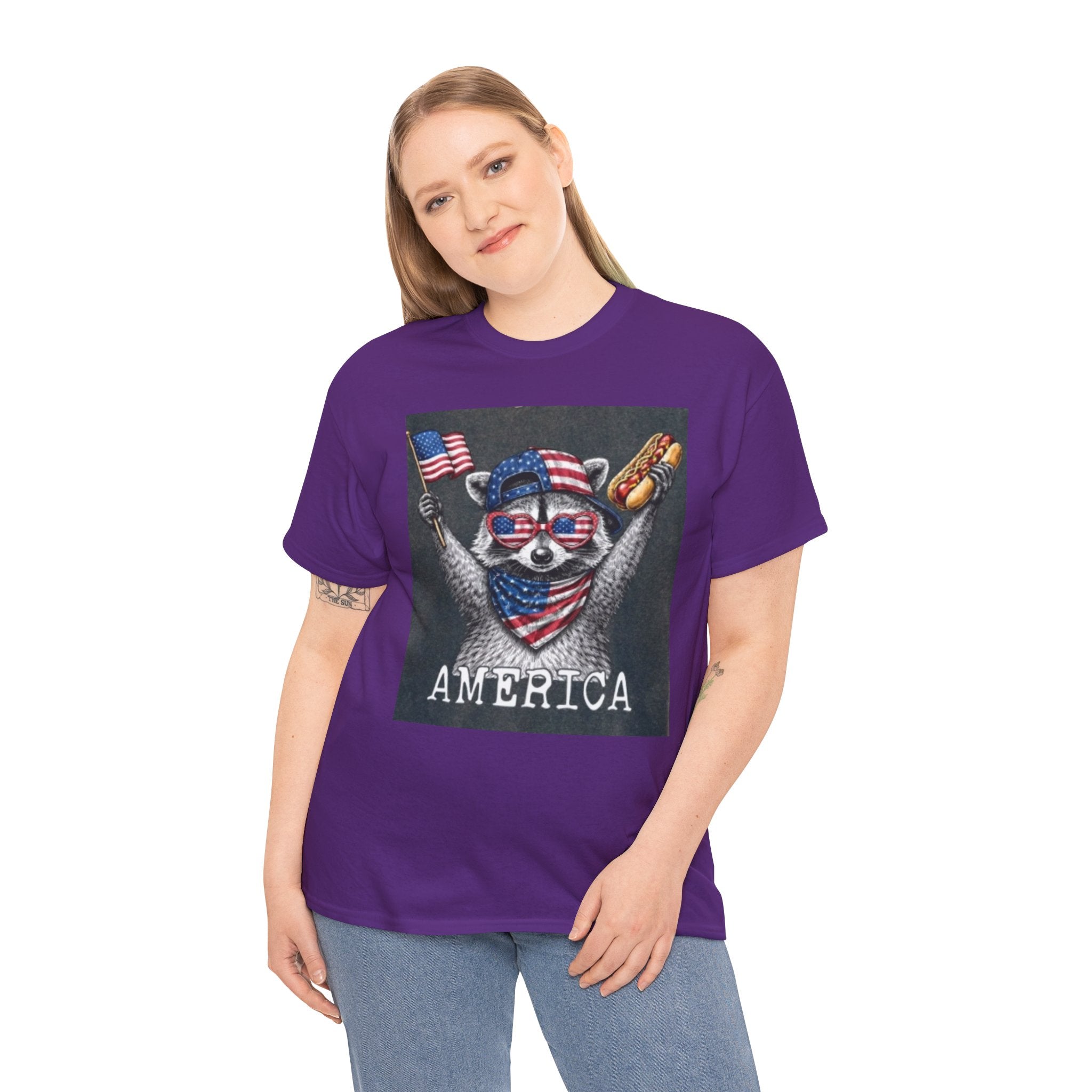 Patriotic Raccoon 'America' T-Shirt