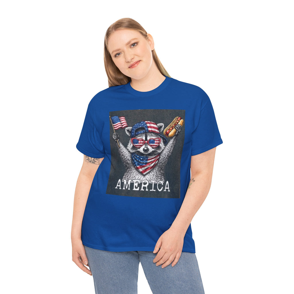Patriotic Raccoon 'America' T-Shirt
