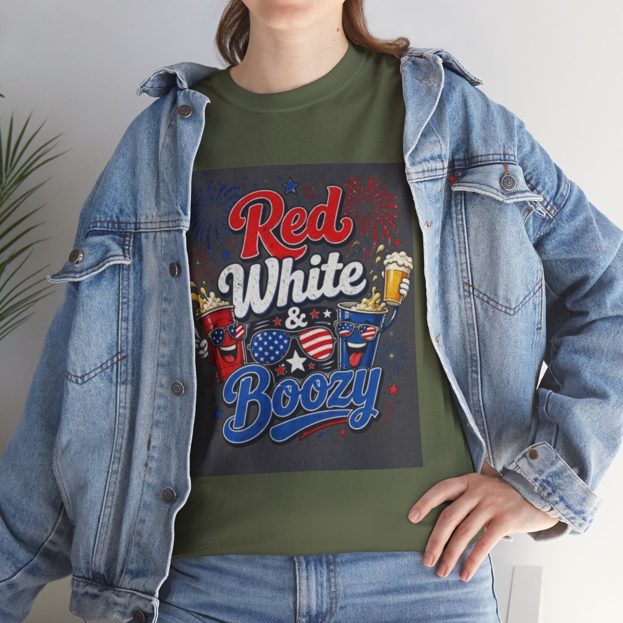 Red White & Boozy T-Shirt – Patriotic 4th of July Party Tee