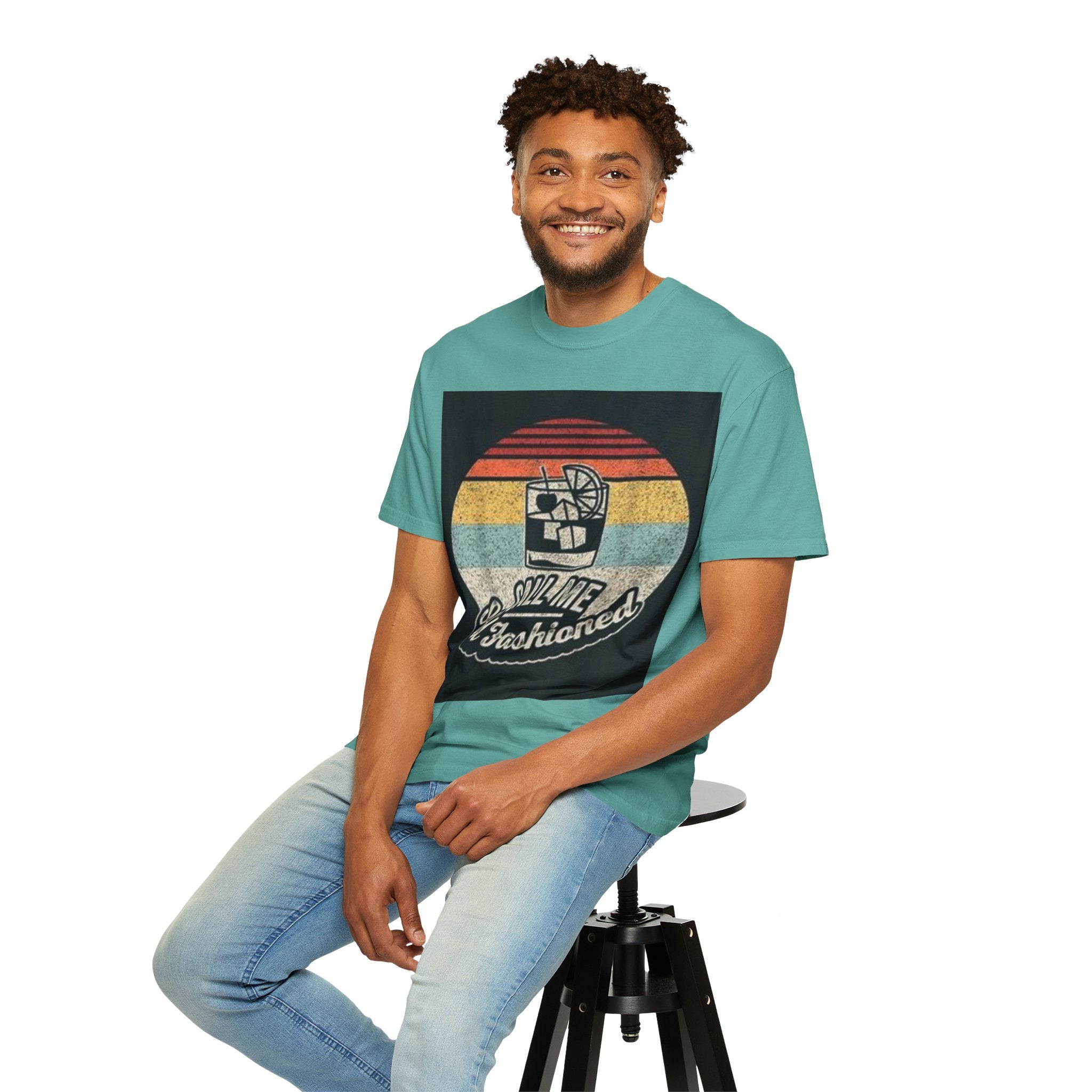 T-Shirt — "Call Me Old Fashioned" Retro Cocktail Graphic Tee